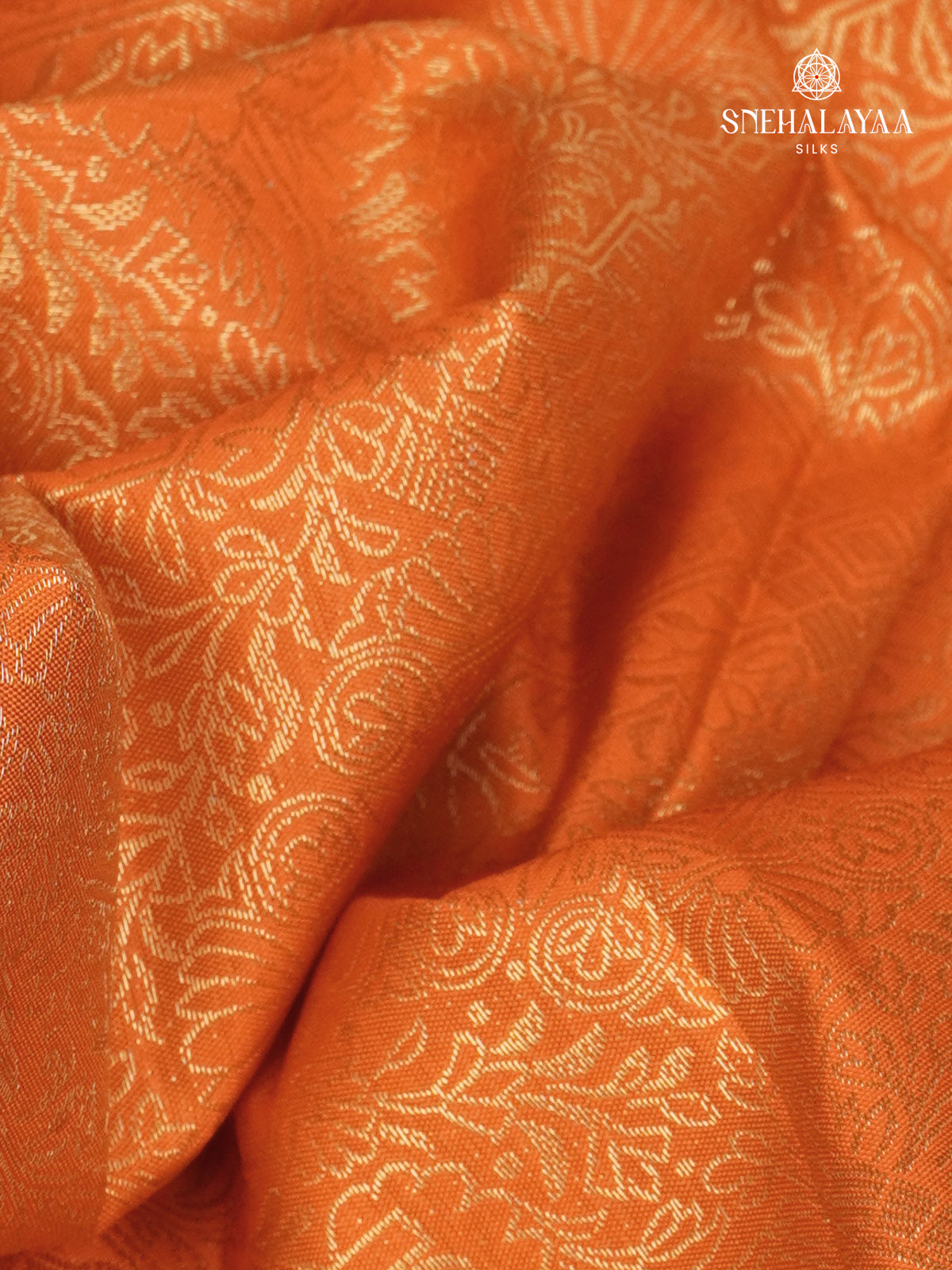 Orange Art Silk Saree