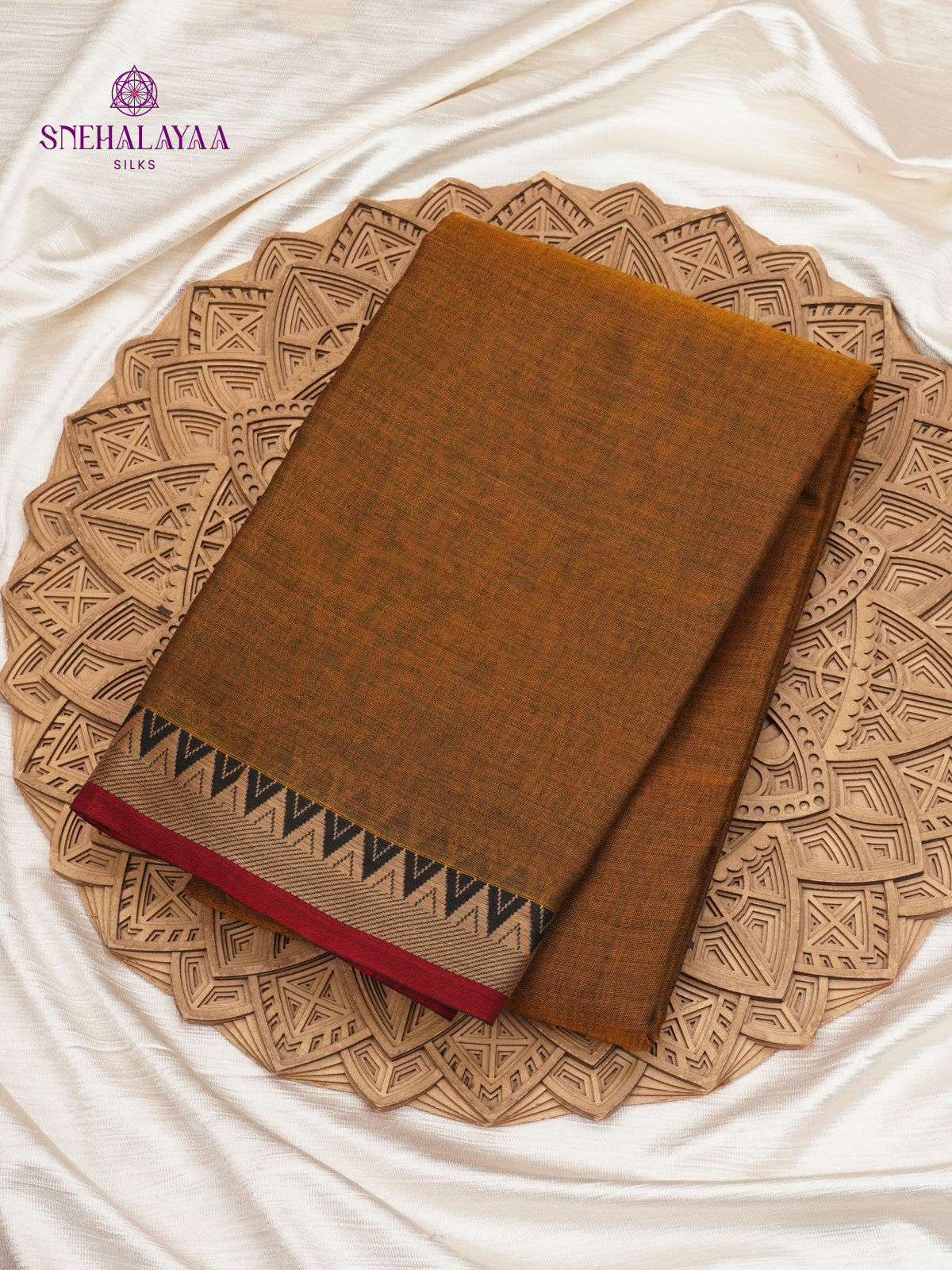 Brown Narayanpet Cotton Saree