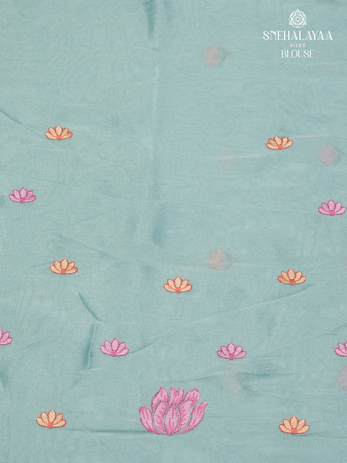 Pastel Blue Embroidery Designer Saree