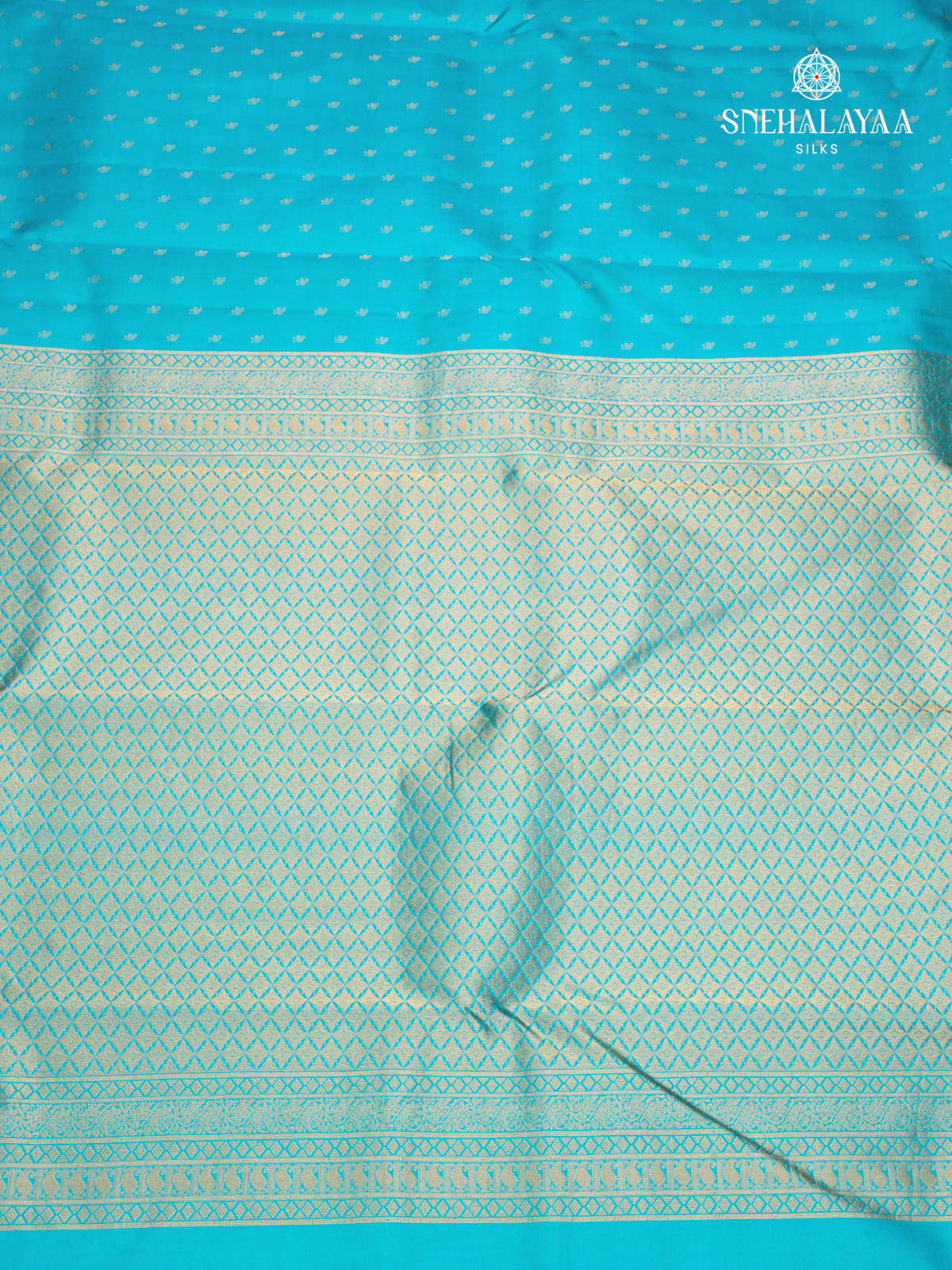 Turquoise Blue Kanjivaram Silk Saree