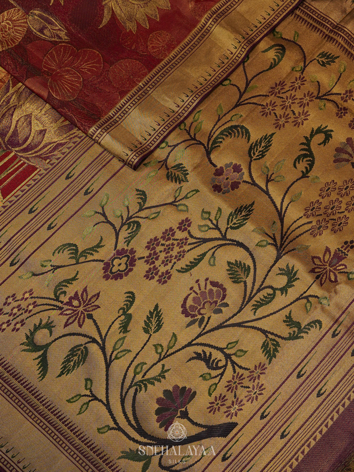 Maroon Kanjivaram Silk Saree