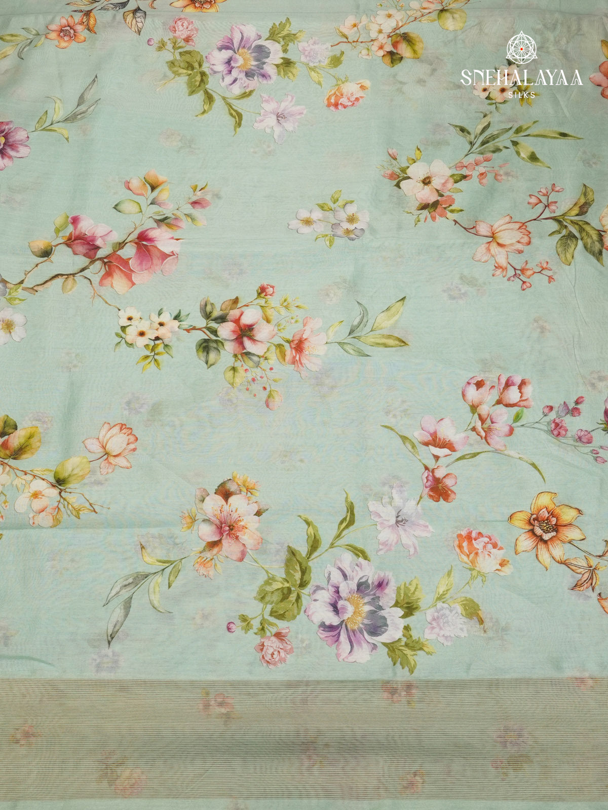 Teal Blue Chanderi Saree