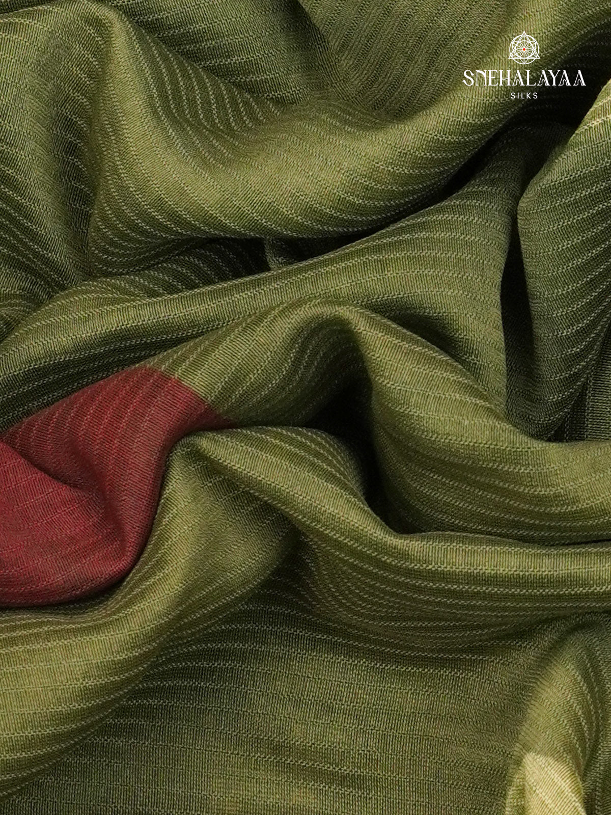 Olive Green Chanderi Saree