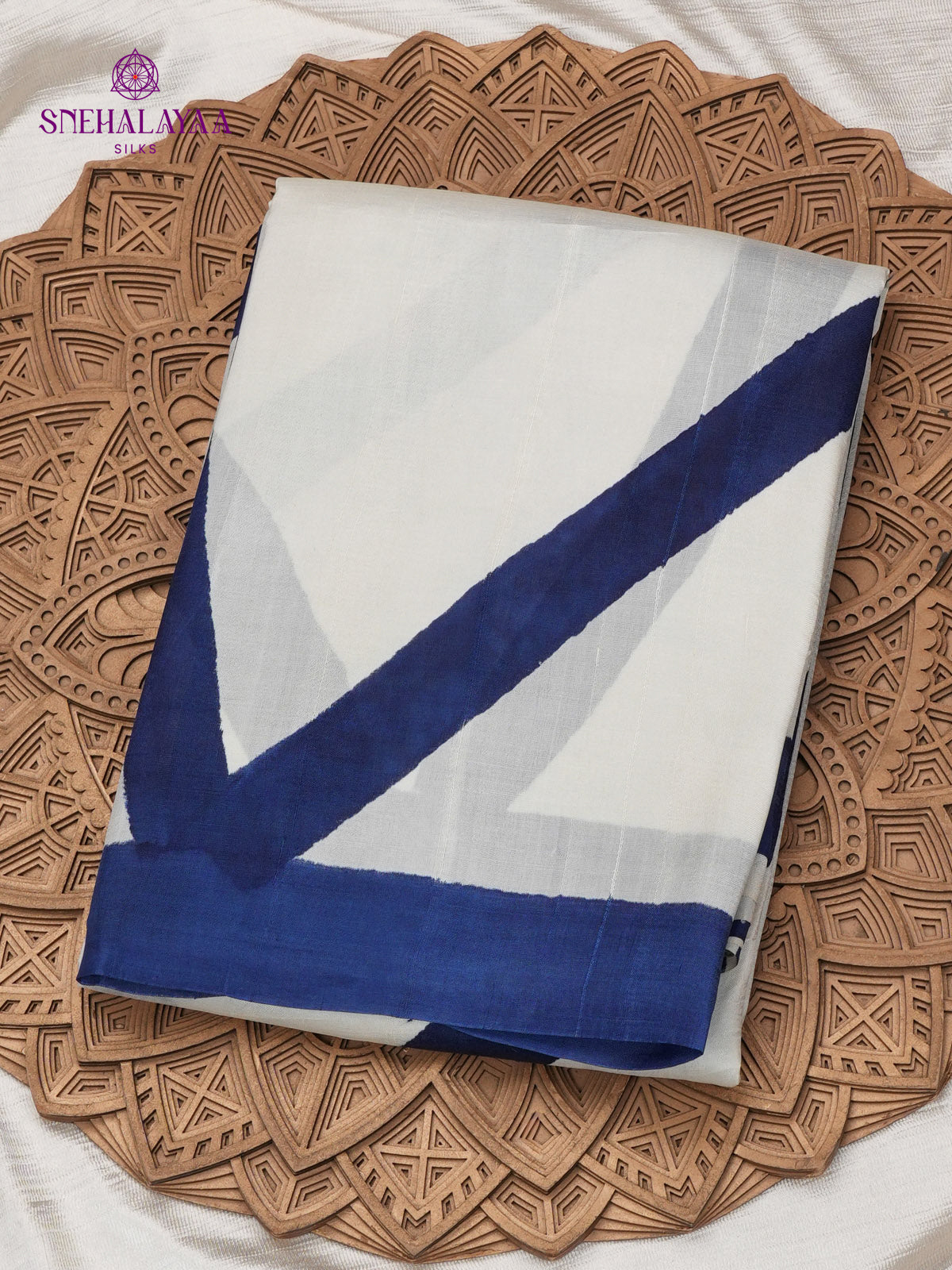 Offwhite Tusar Silk Saree