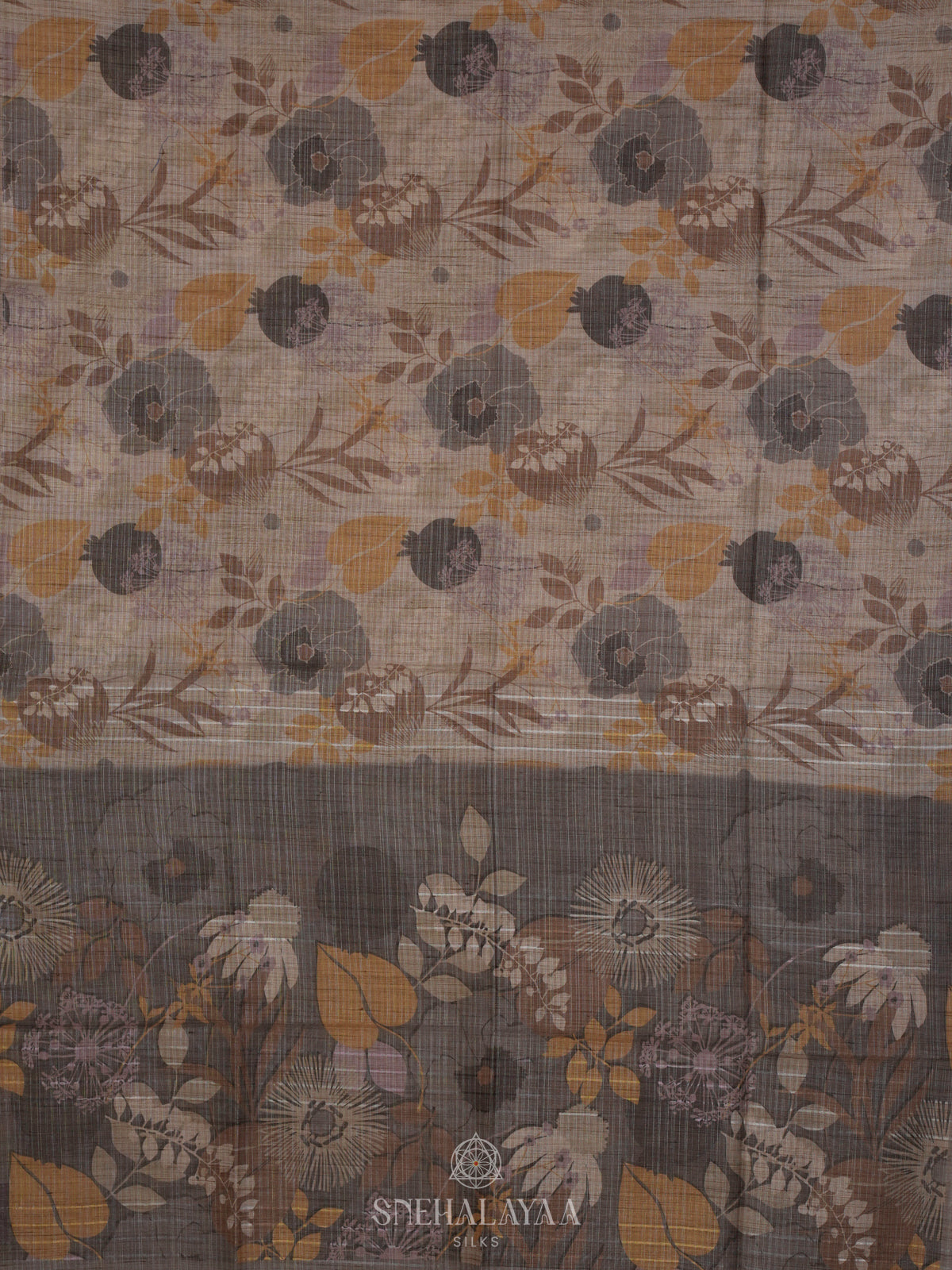Beige Linen Tissue Saree