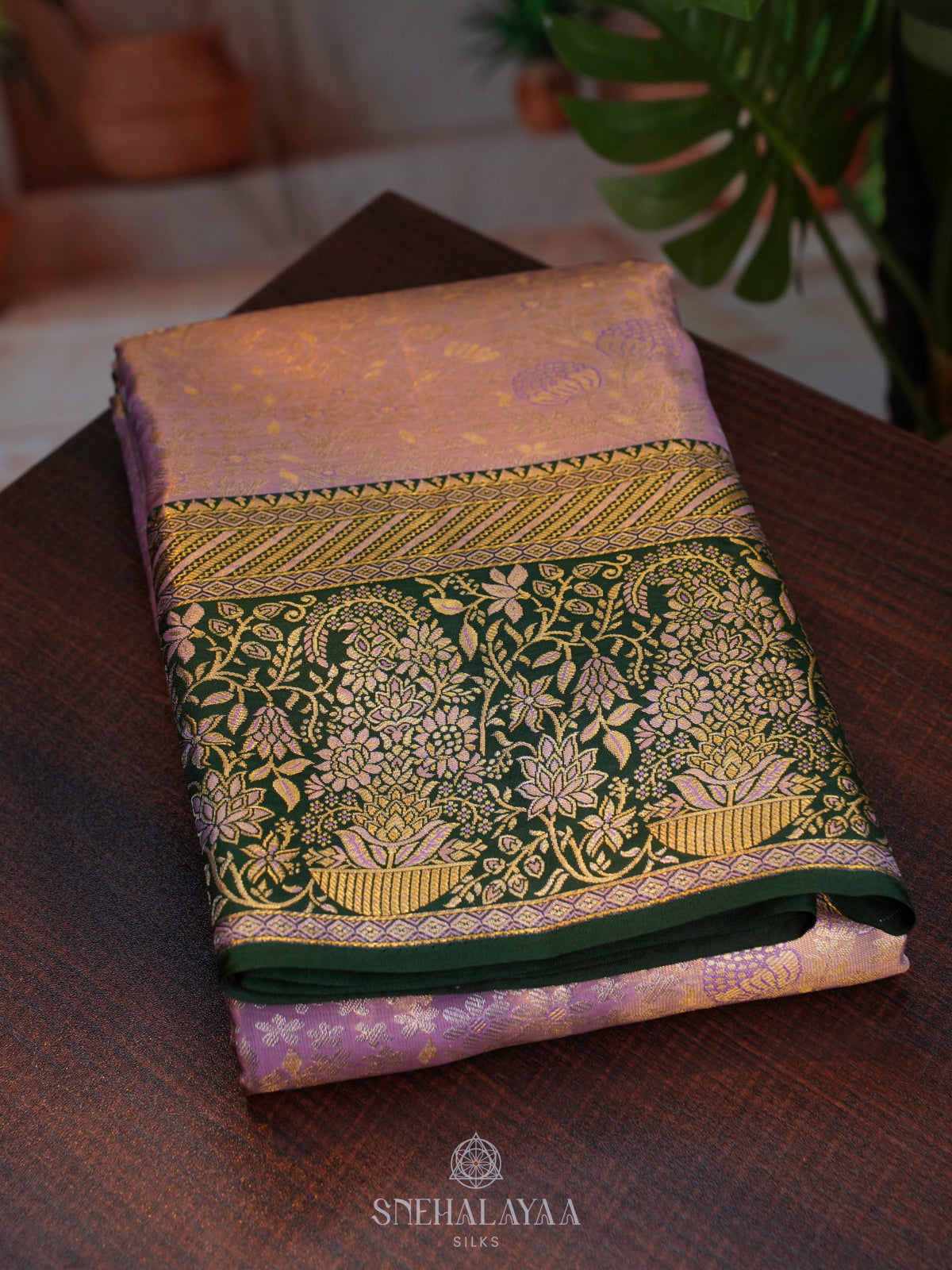 Rose Pink Kanjivaram Silk Saree