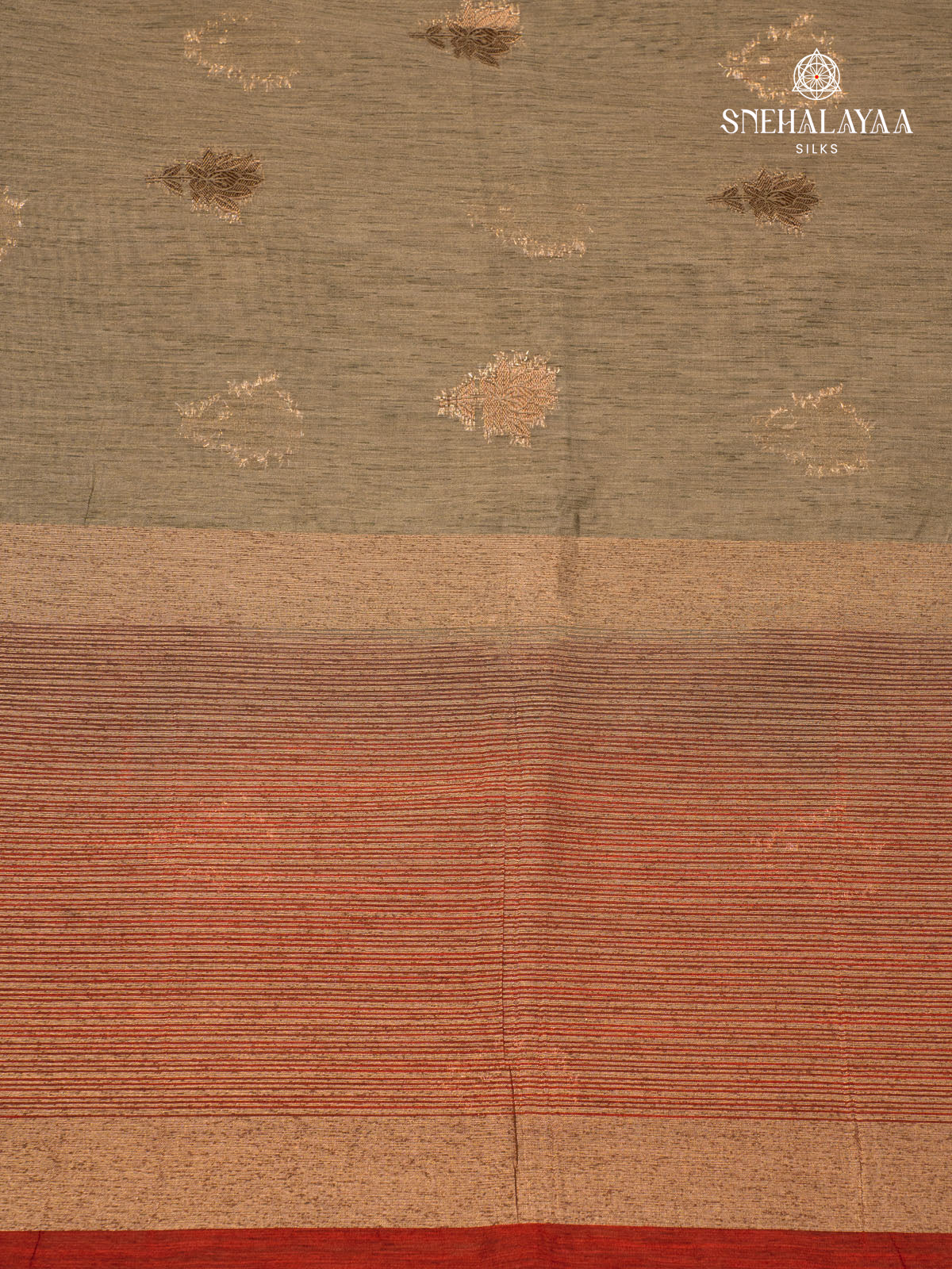 Brown Banaras Jute Saree