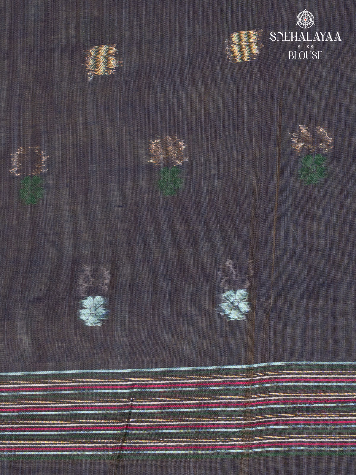 Pale Aqua Munga Cotton Saree