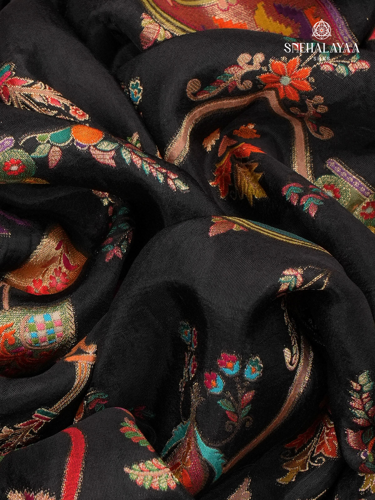 Black Banaras Silk Saree