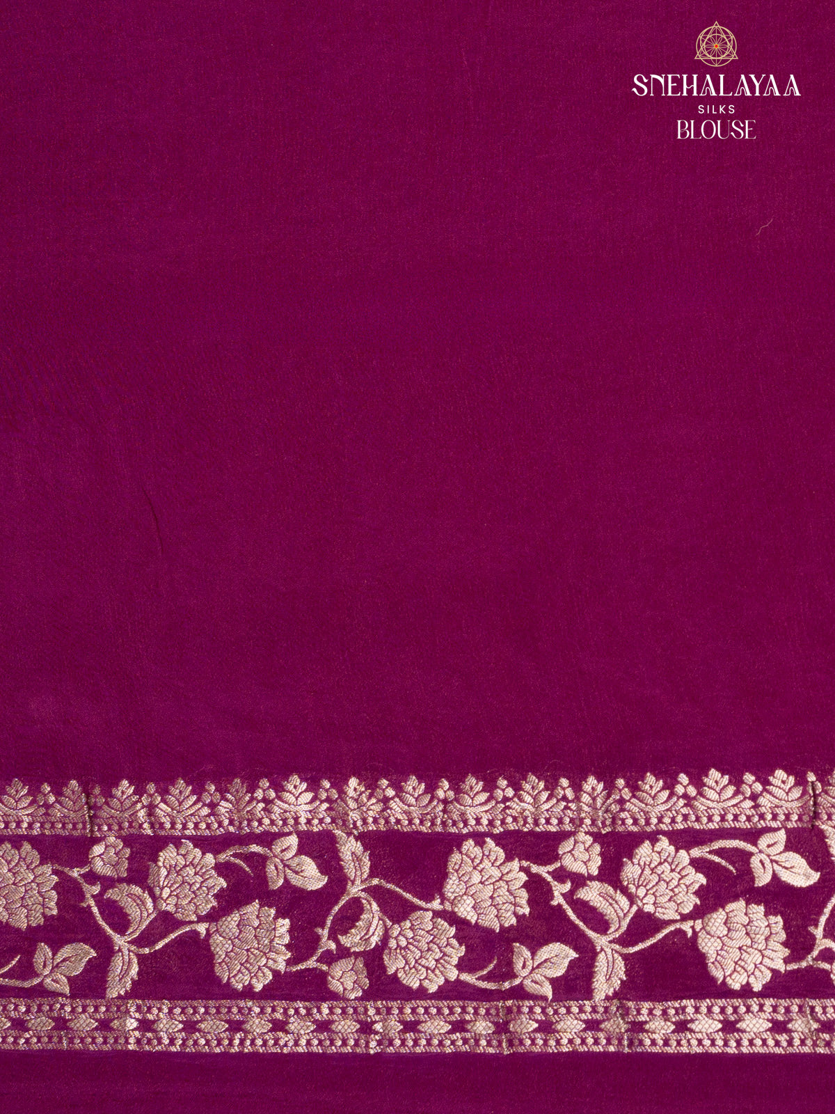 Violet Banaras Crepe Silk Saree