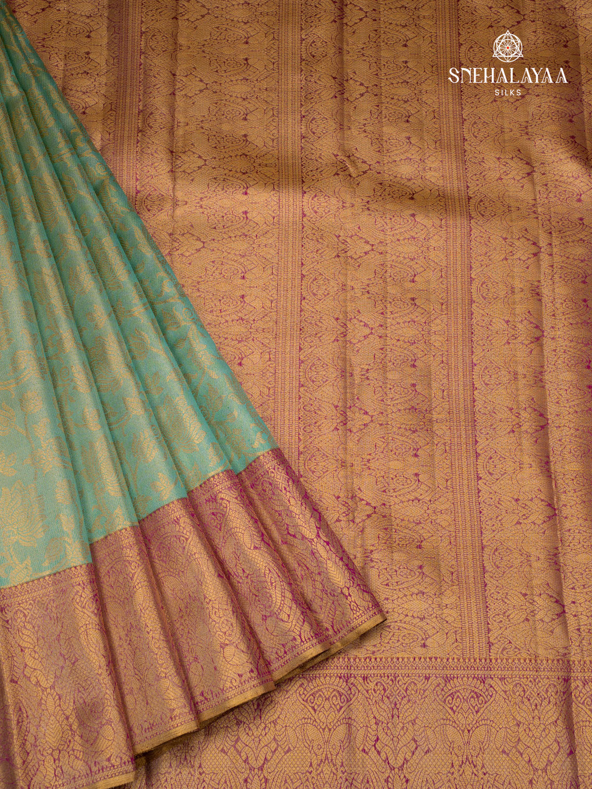 Pale Blue Tissue Kanjivaram Silk Saree