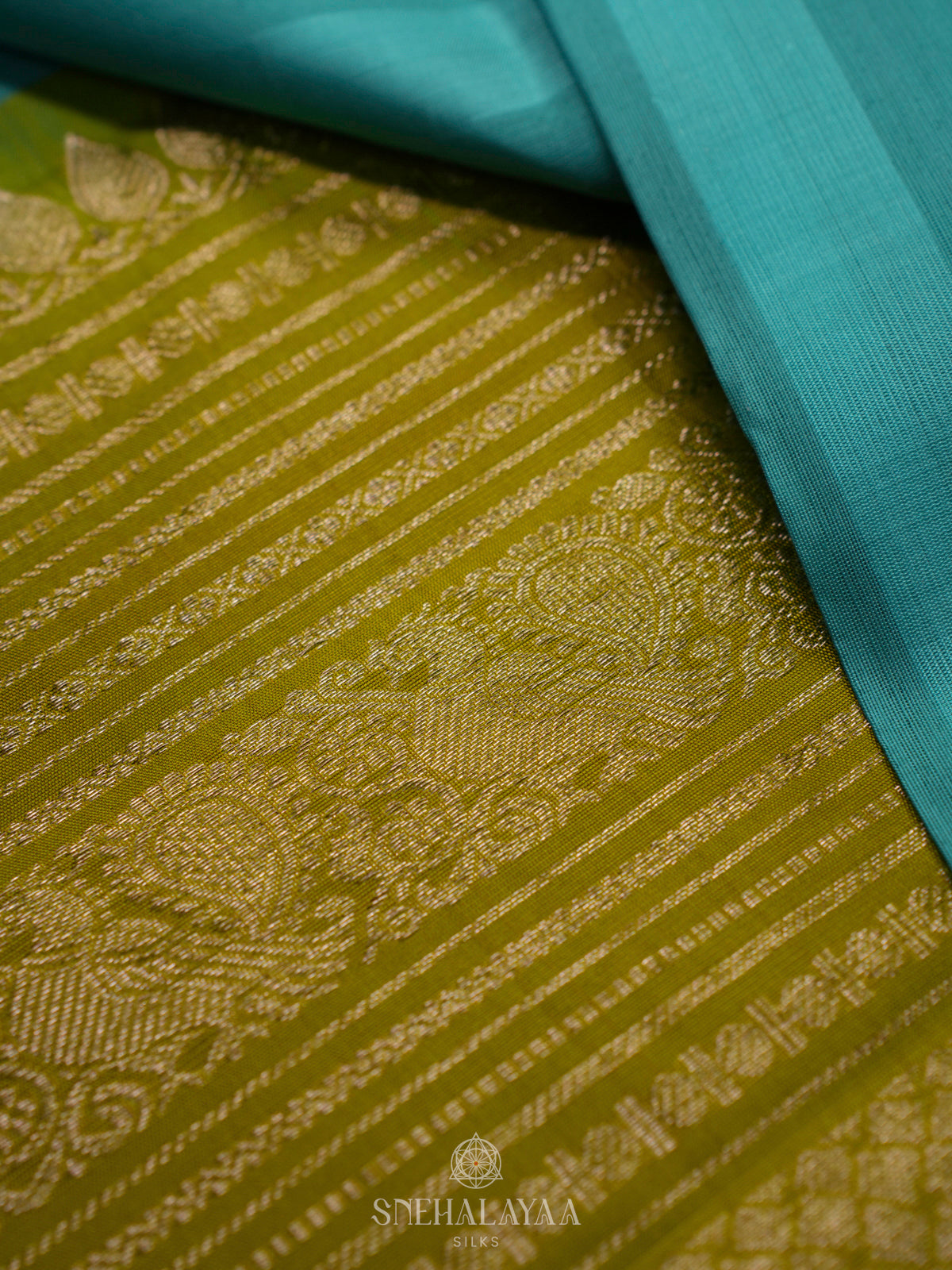 Blue Kanchi Linen Silk Saree
