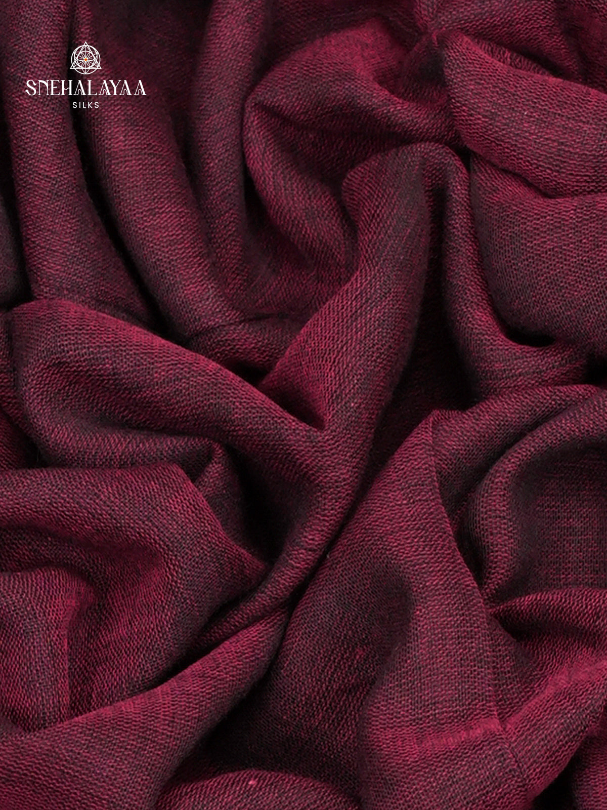 Burgundy Sambalpuri Cotton Saree