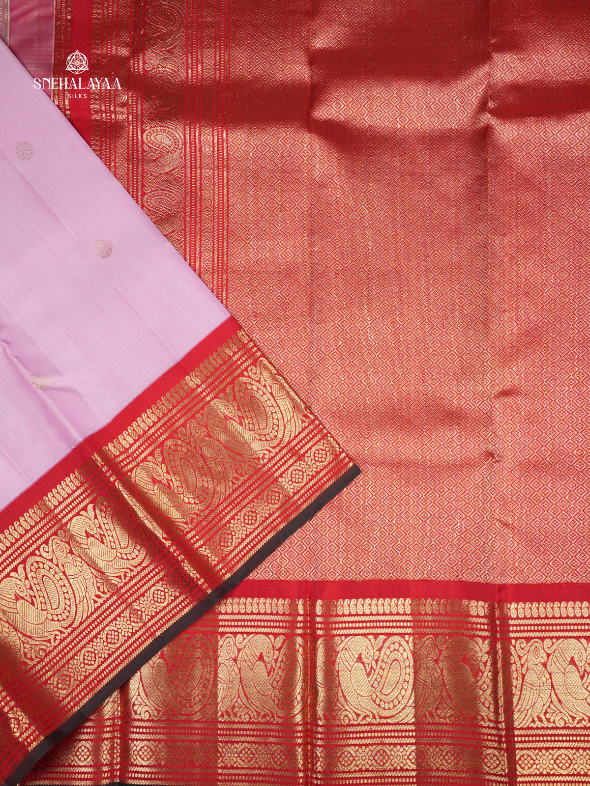 Pale Pink Kanjivaram Silk Saree