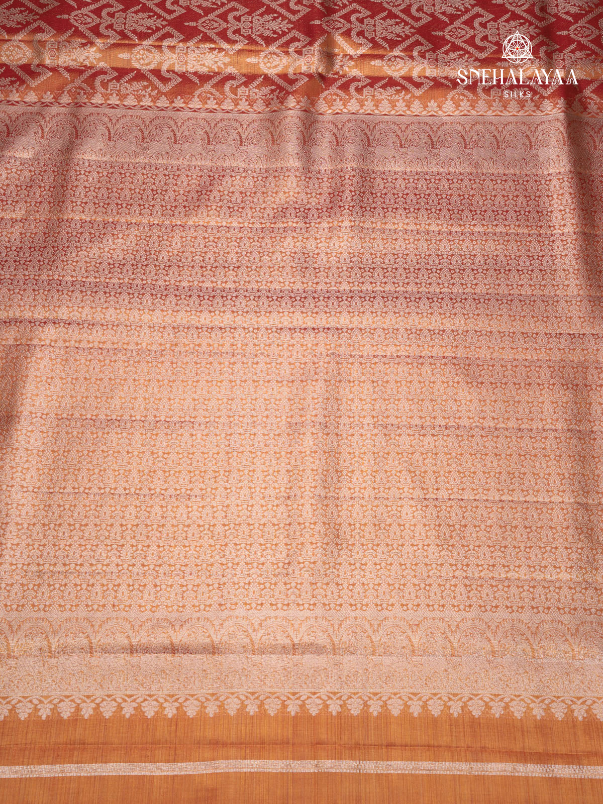 Rustic Orange Kanjivaram Silk Saree