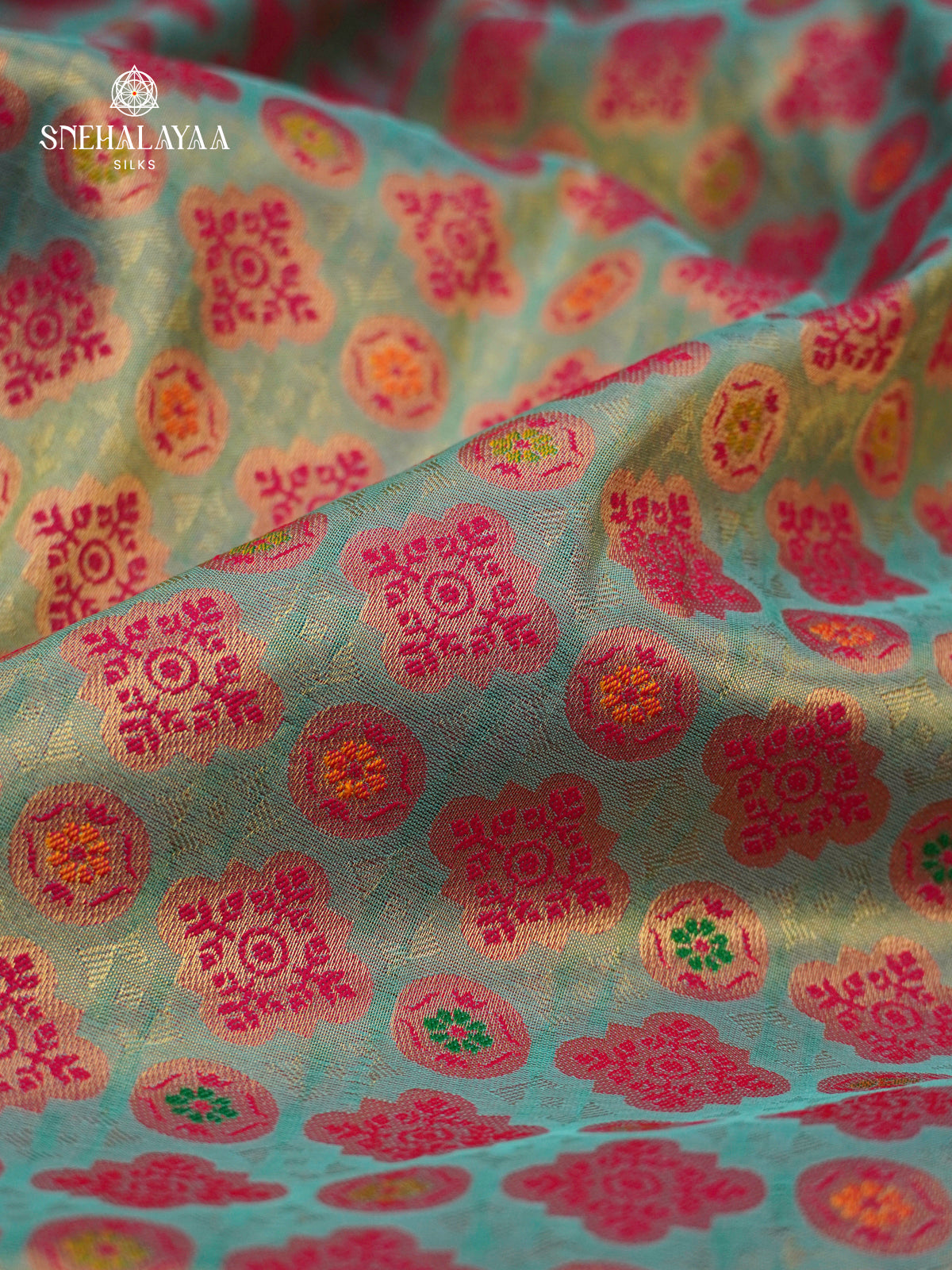 Pale Blue Tissue Paithani Saree