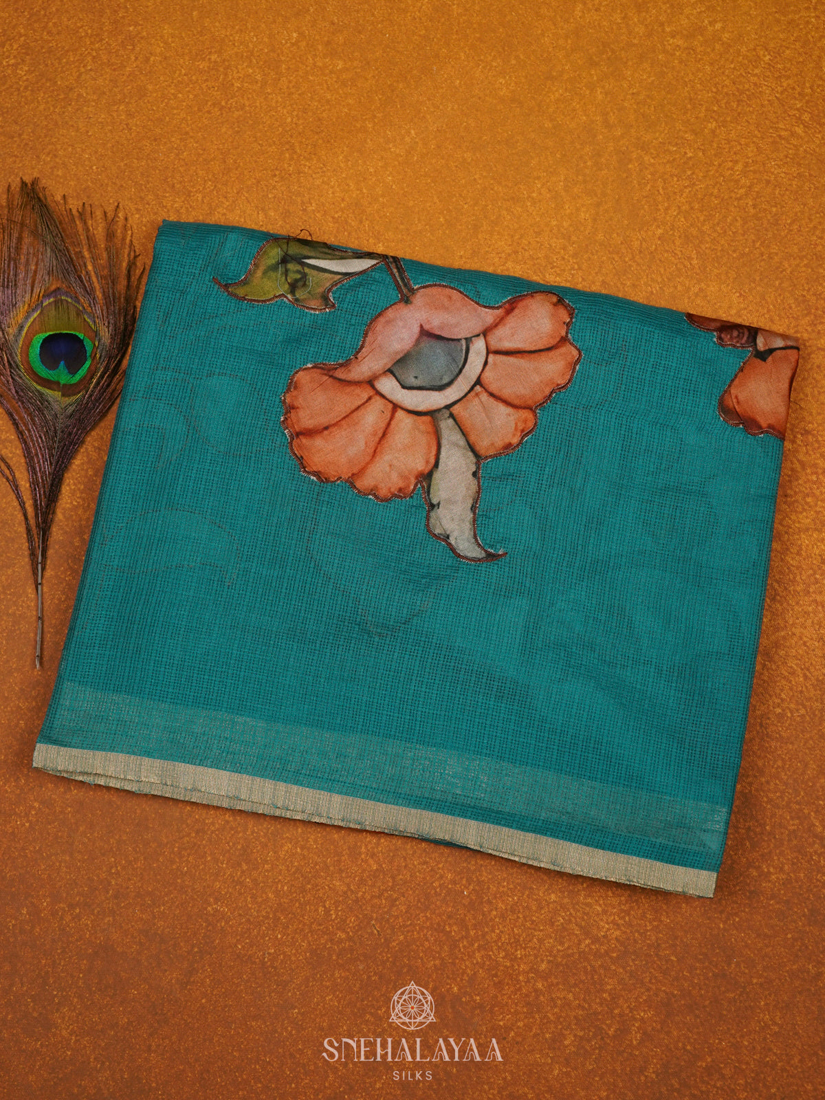 Peacock Kota Embroidery Saree