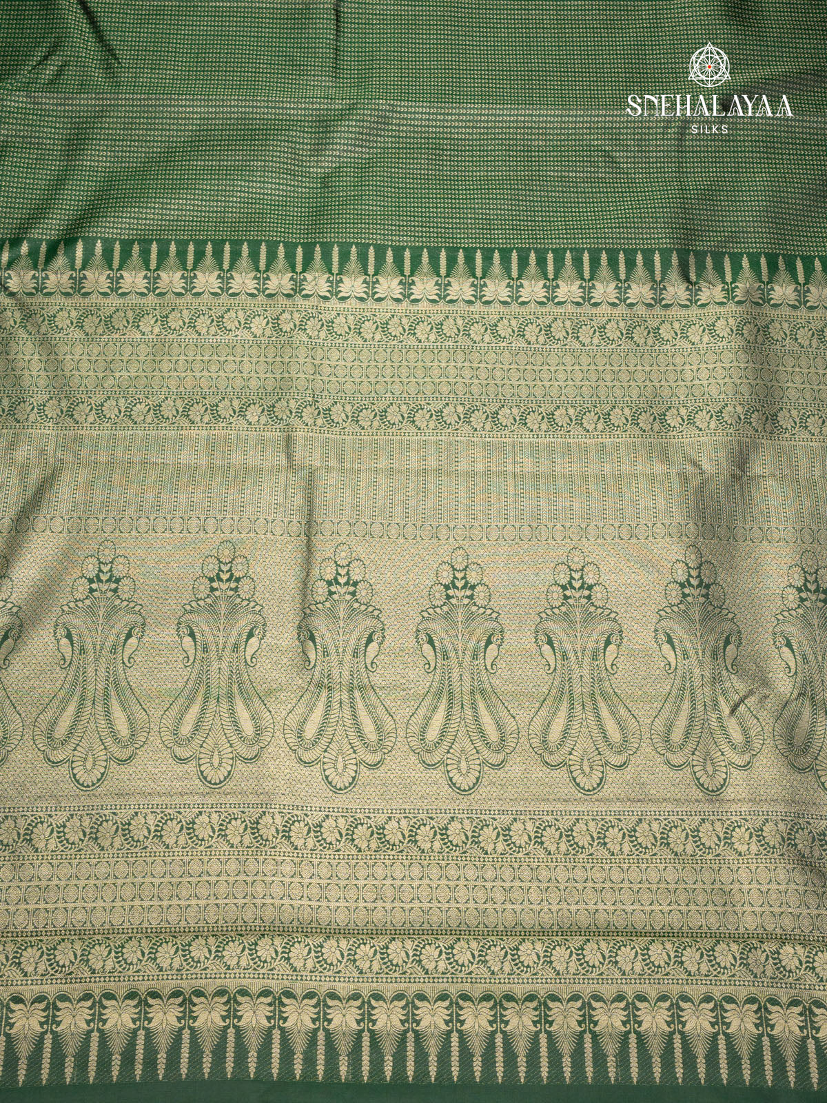Forest Green Kanjivaram Silk Saree