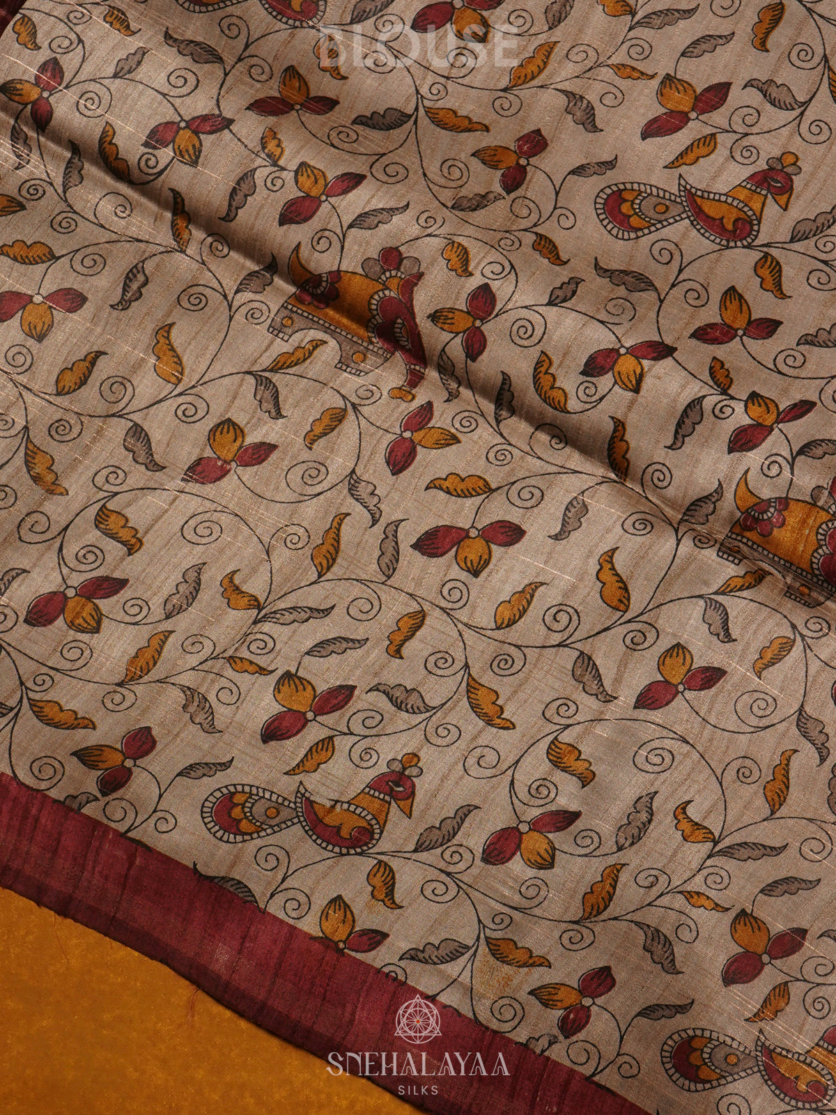 Brown Tussar Saree