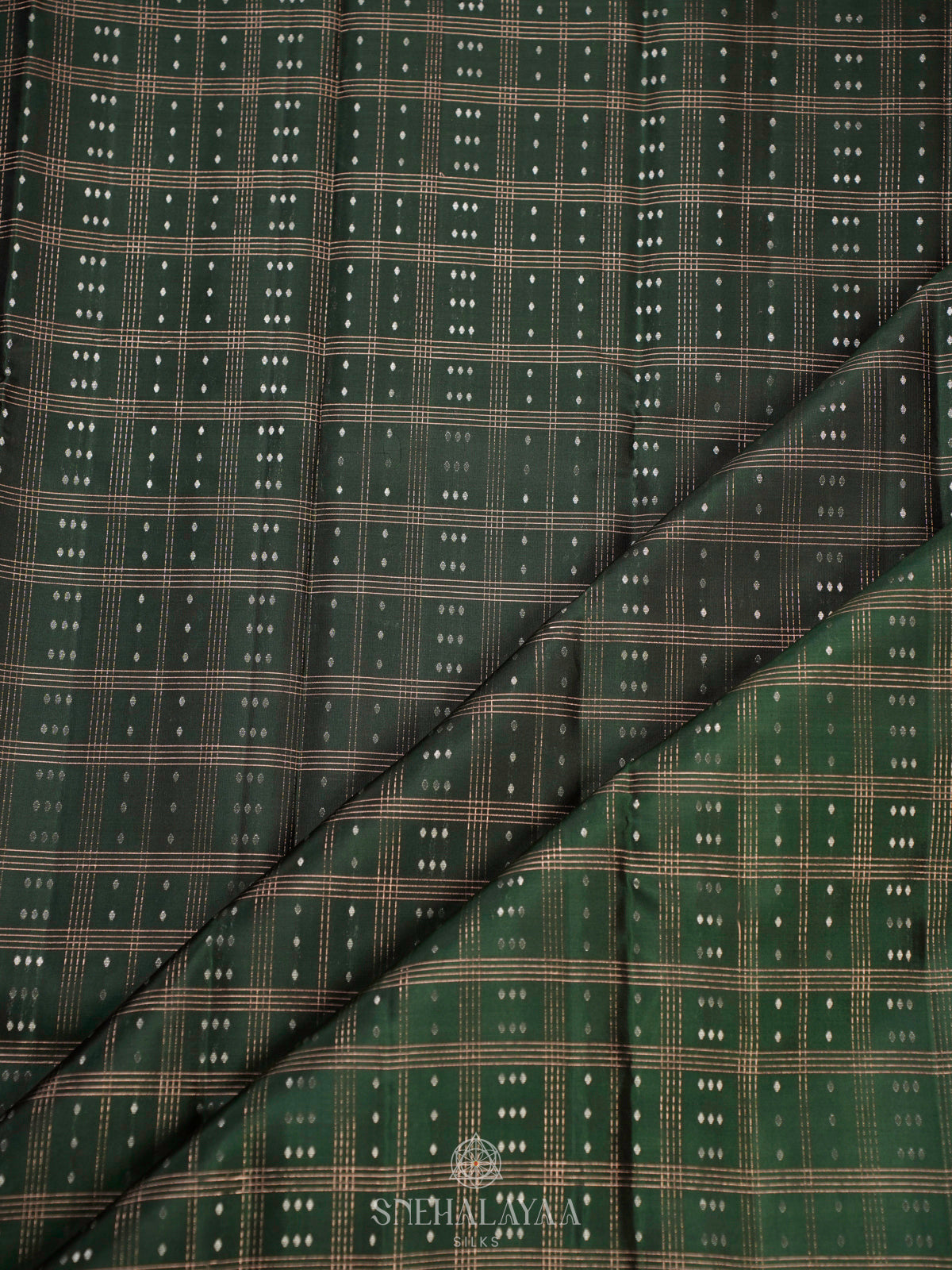 Forest Green Kanjivaram Silk Saree