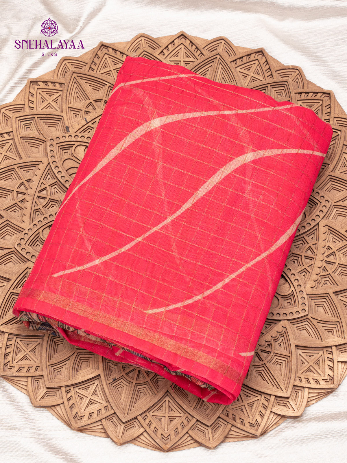Pink Madhubani Saree
