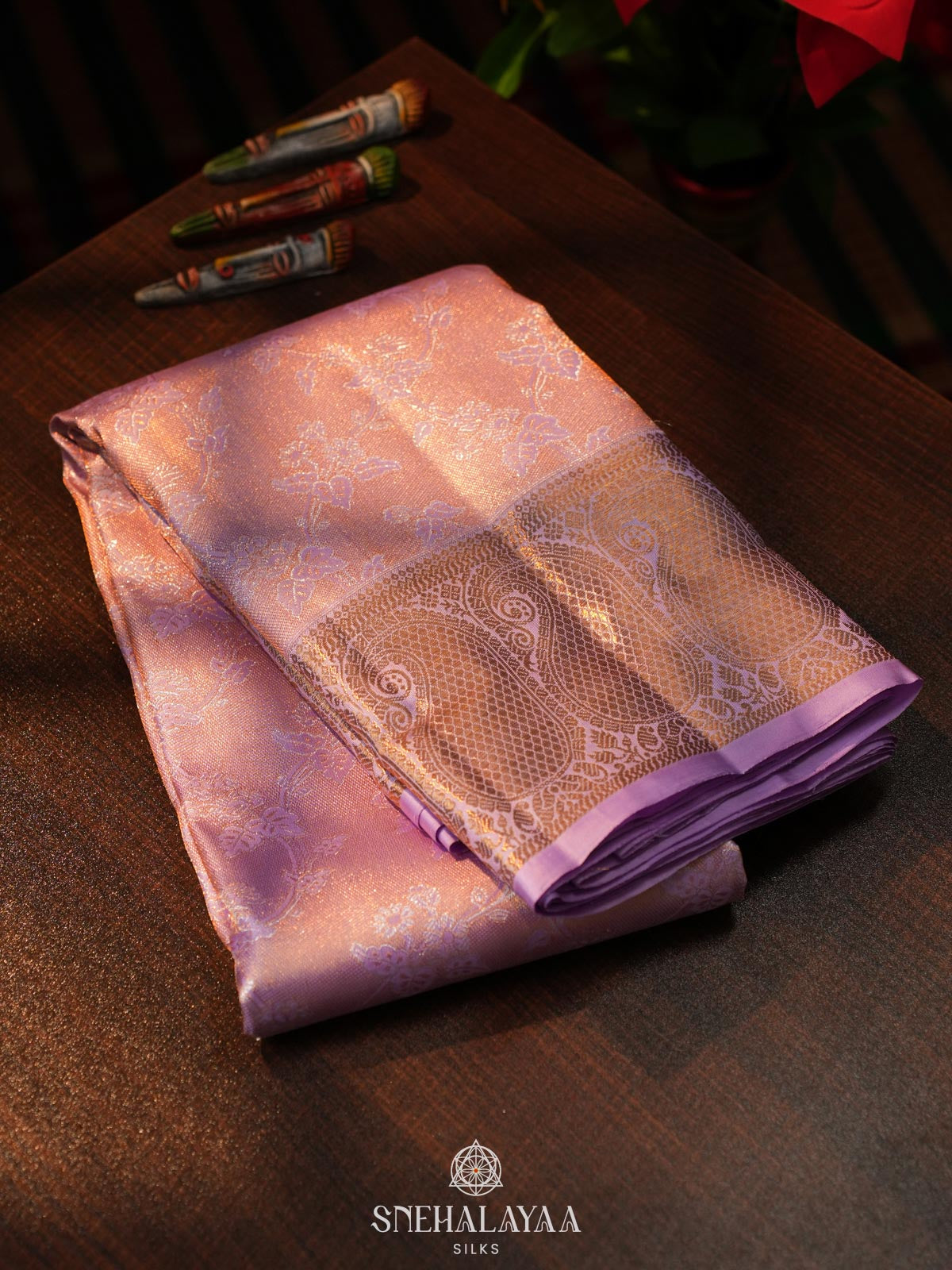 Lilac Kanjivaram Silk Saree