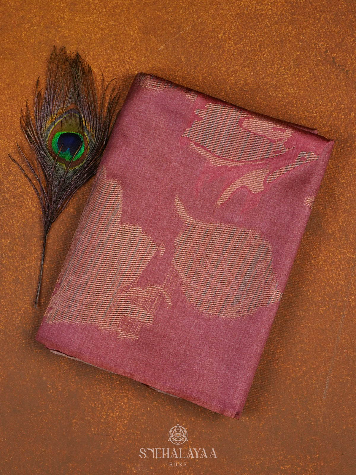 Dusky Rose Jute Saree