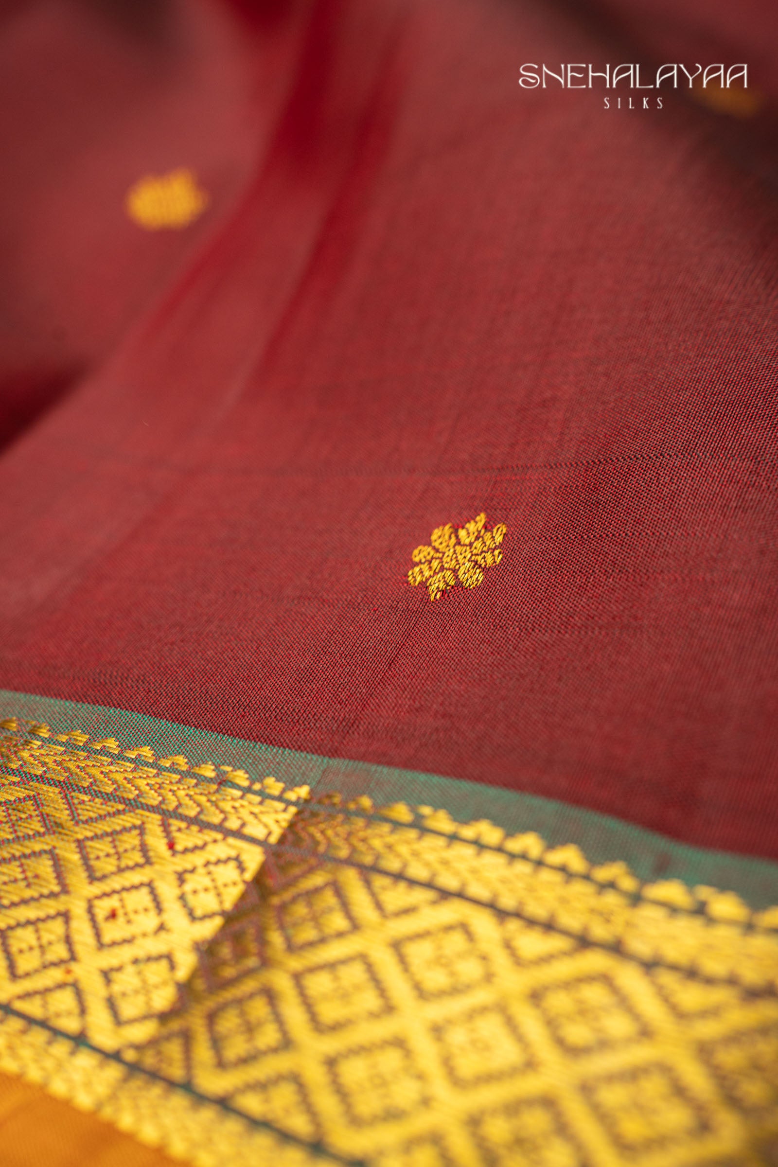 Maroon Kancheevaram Silk Saree