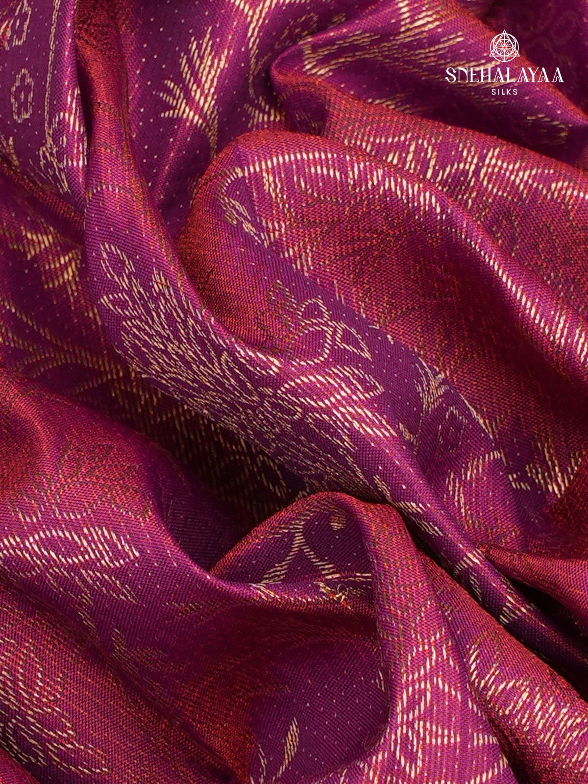 Burgundy Art Silk Saree
