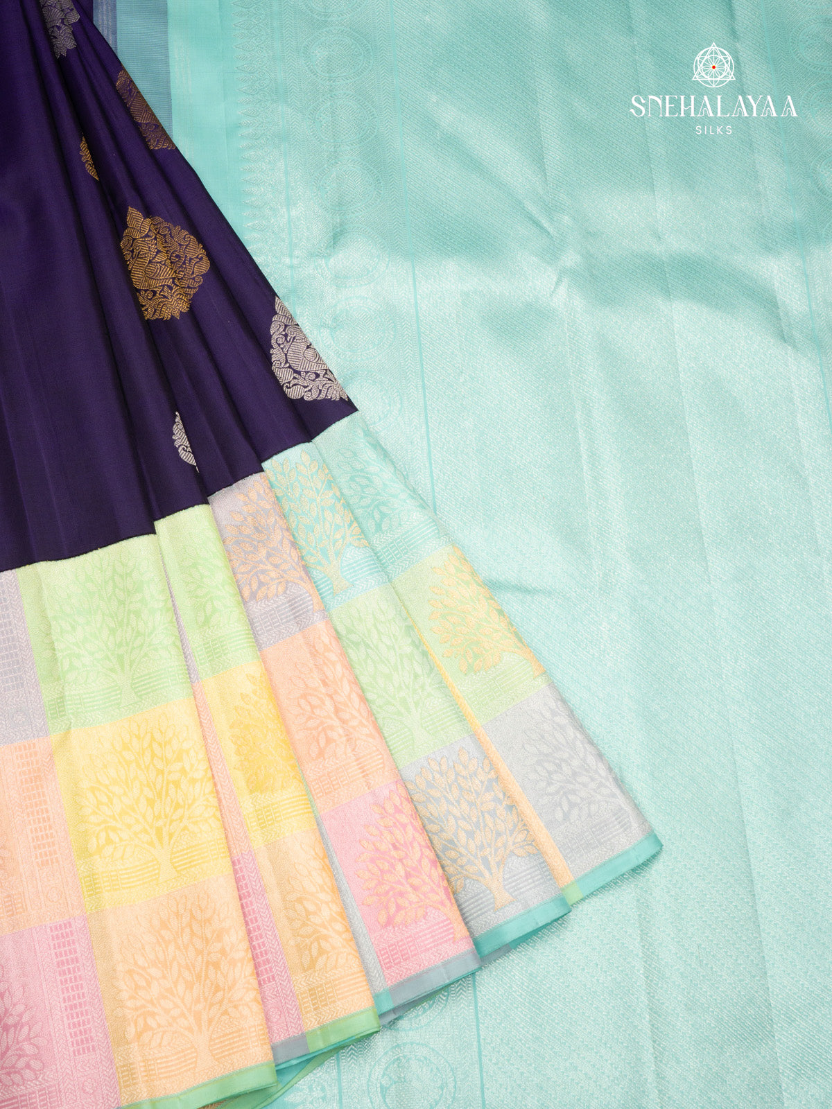 Indigo Kanjivaram Silk Saree