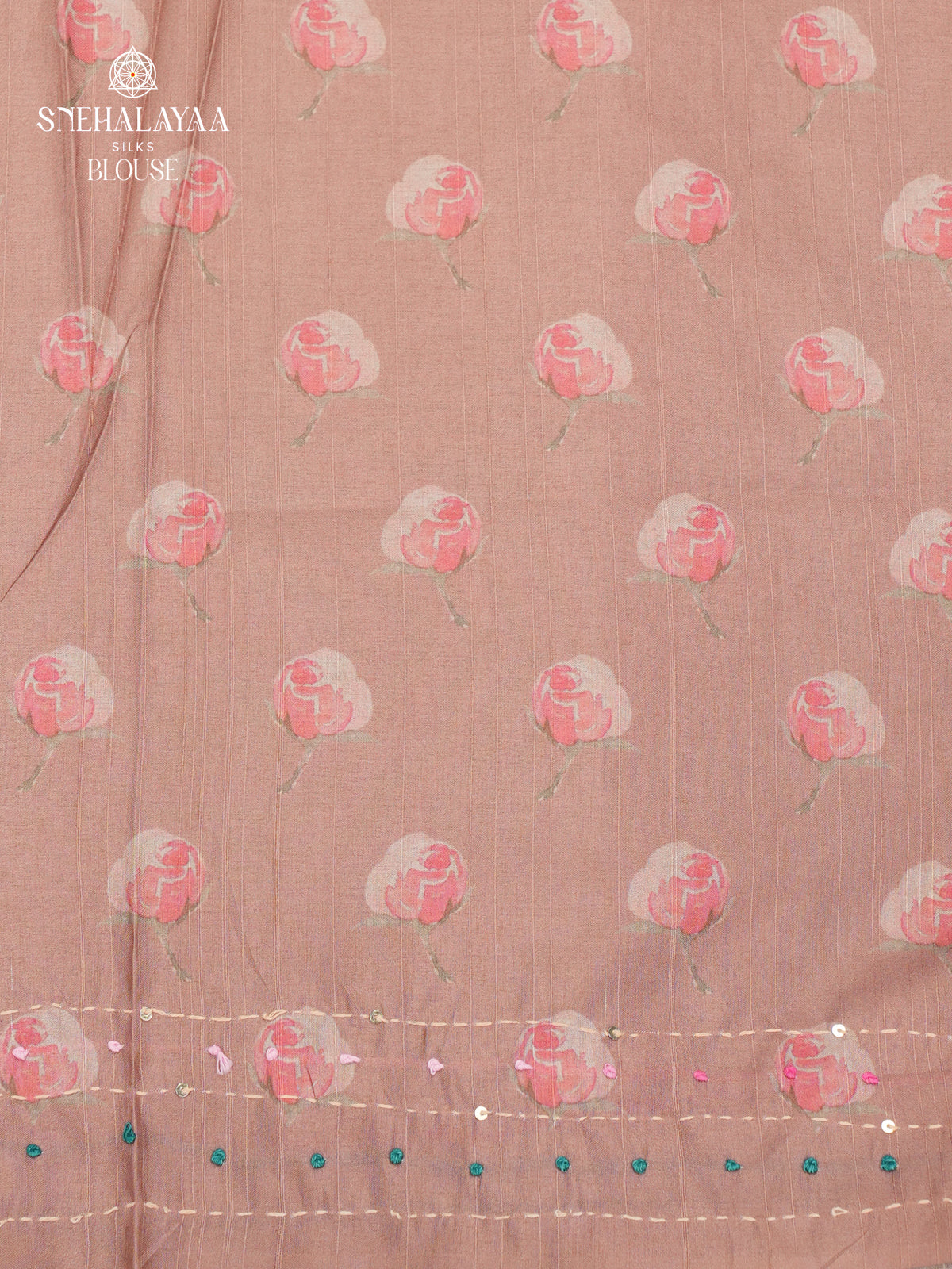 Cream Tussar Embroidery Saree