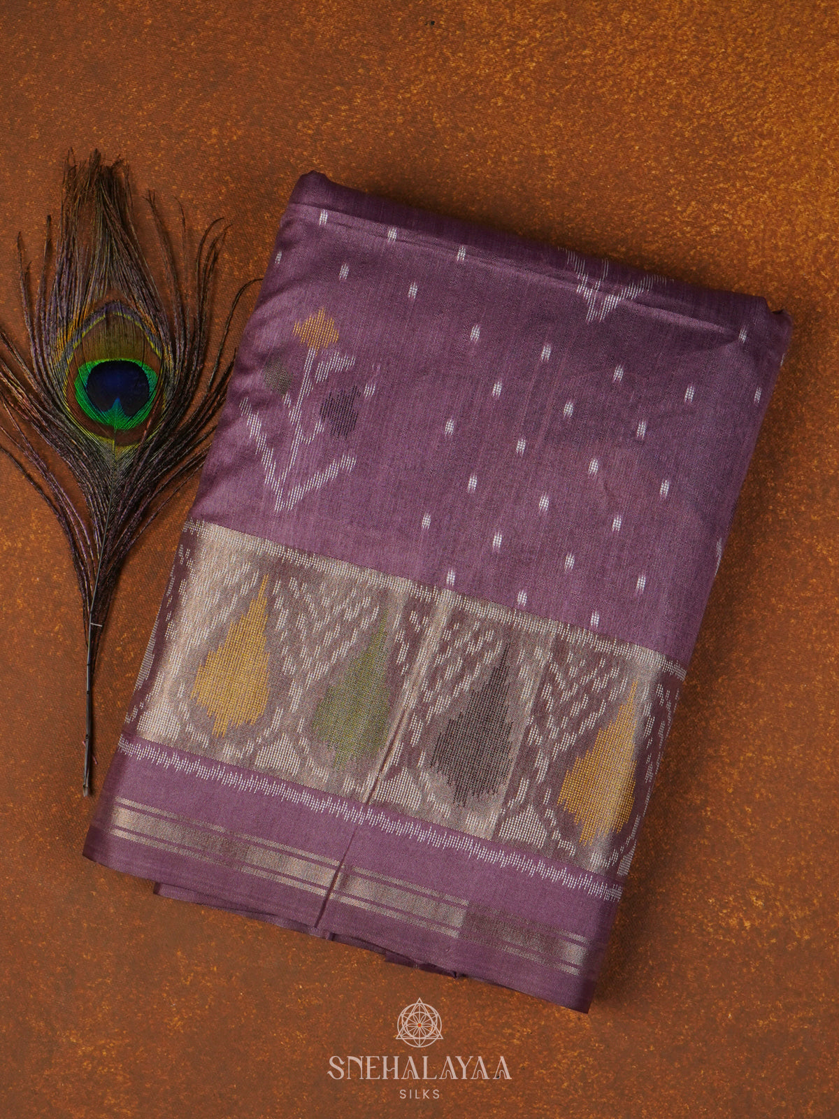Plum Tussar Saree