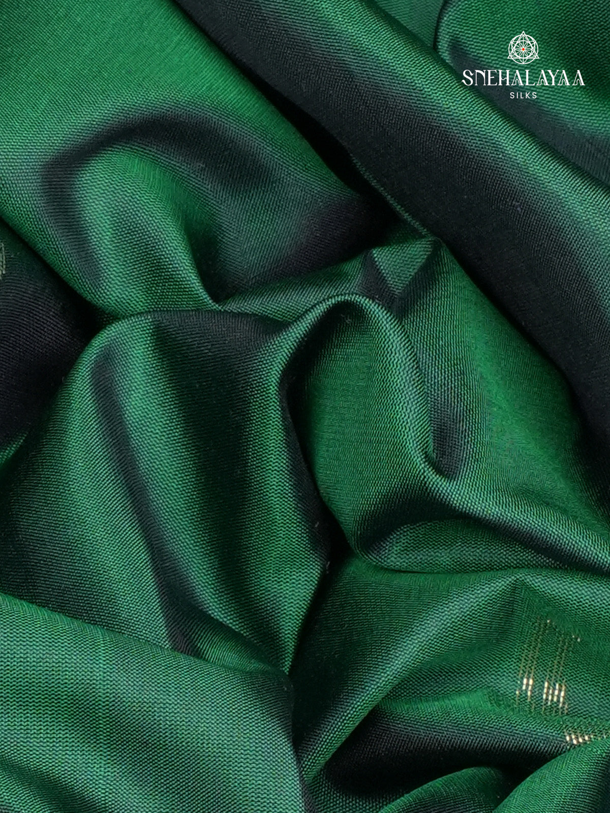 Bottle Green Kanjivaram Soft Silk Saree