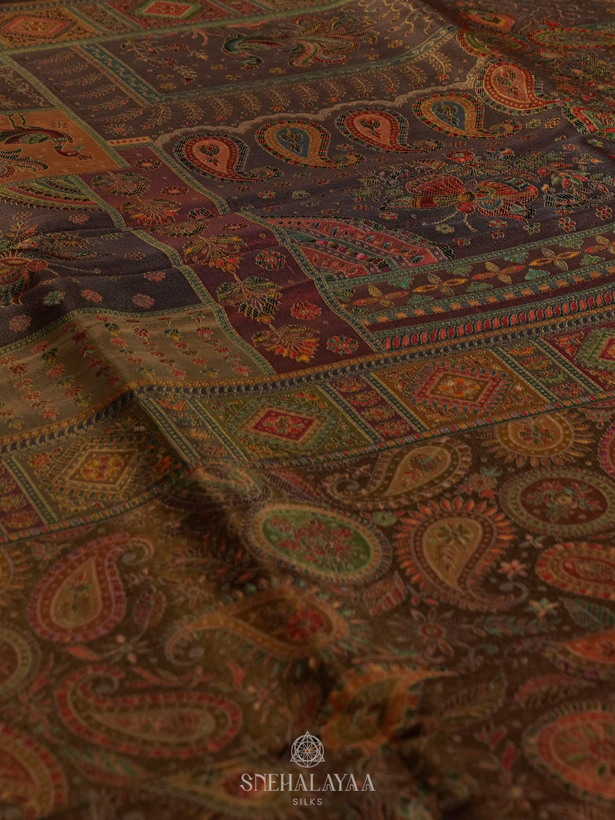 Brown Banaras Silk Saree