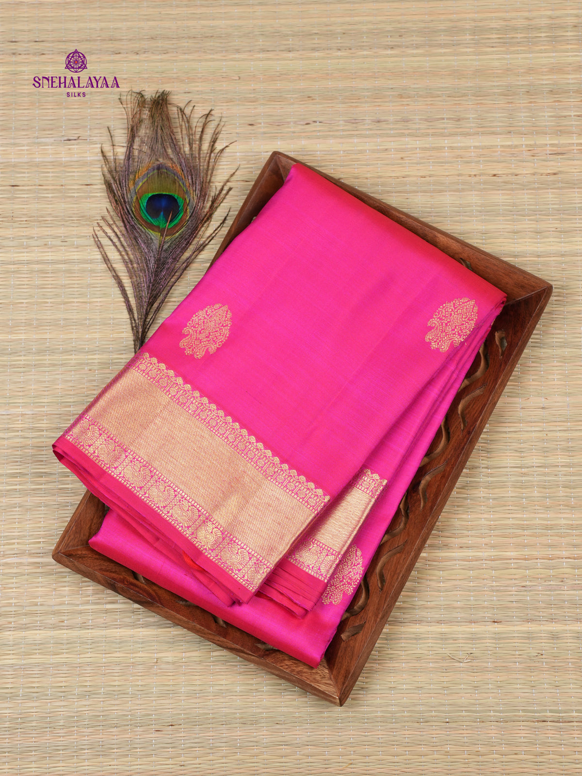 Rani Pink Kanjivaram Silk Saree