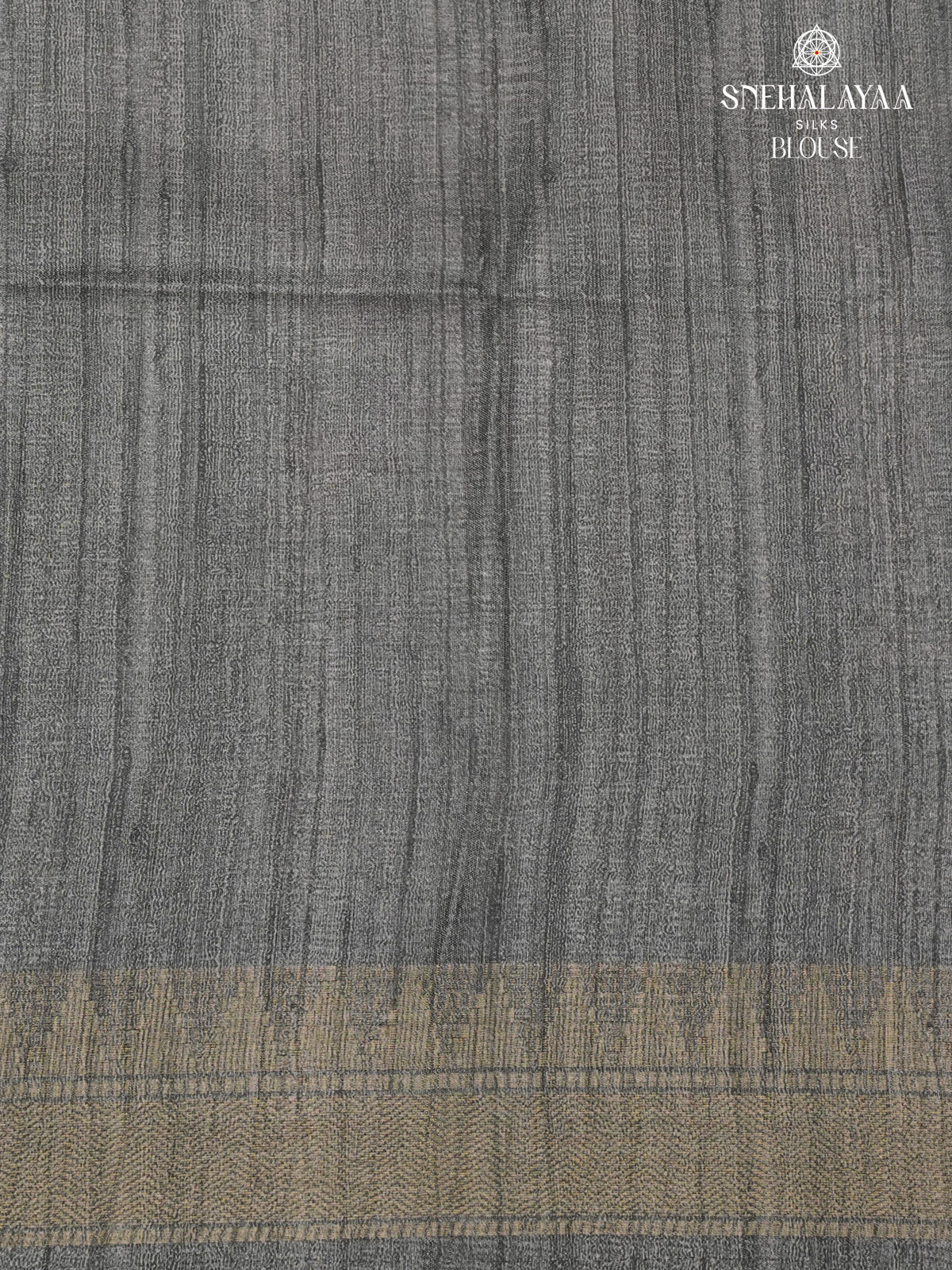 Beige Floral Printed Tussar Saree