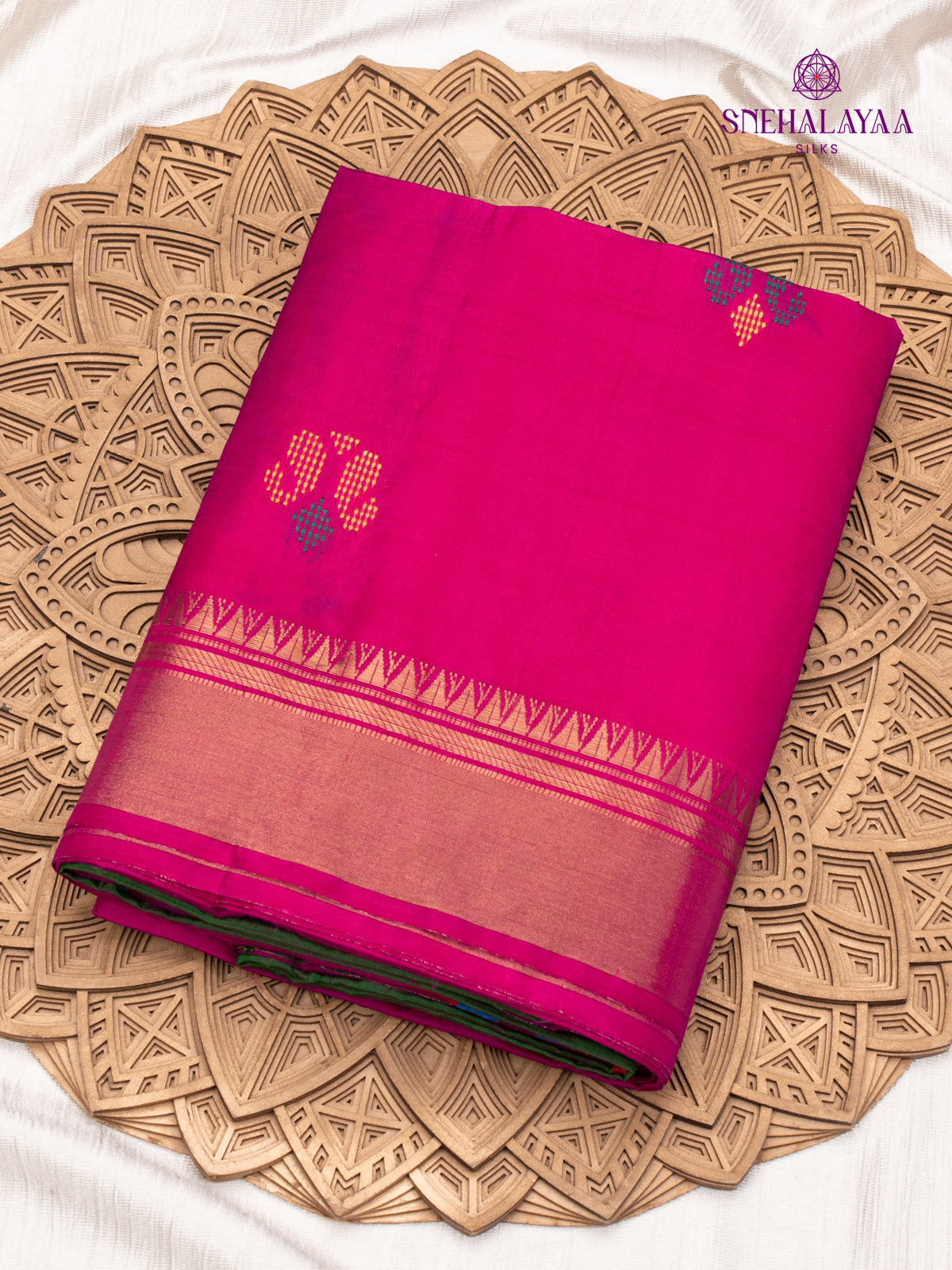 Pink Katan Silk Saree