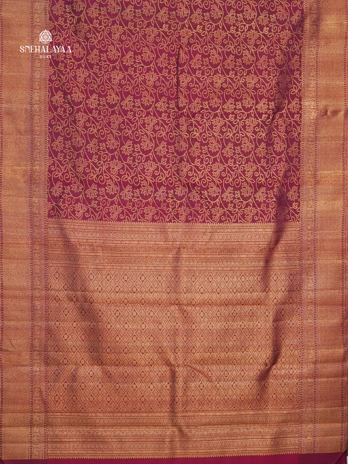 Wine Red Kanjivaram Silk Saree