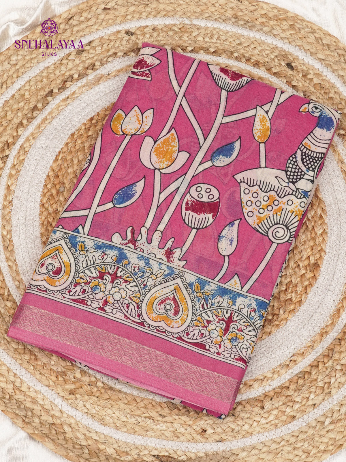 Pink Dola Silk Saree