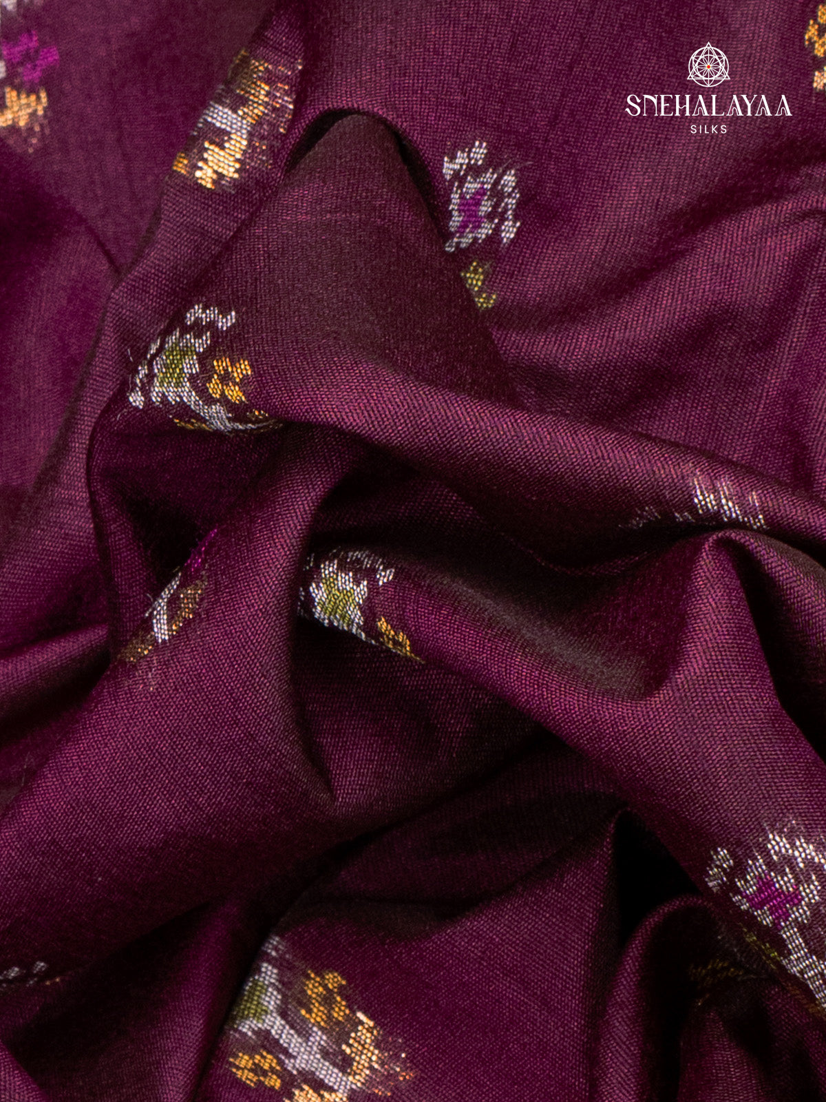 Purple Ikat Silk Saree