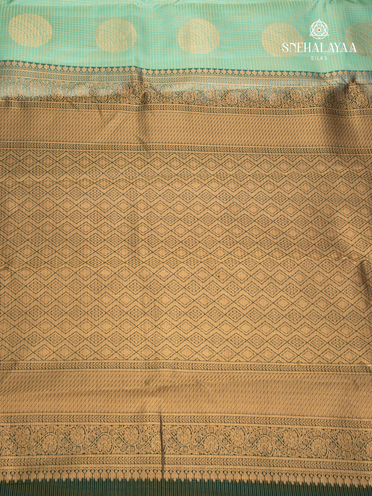 Teal Green Kanjivaram Silk Saree