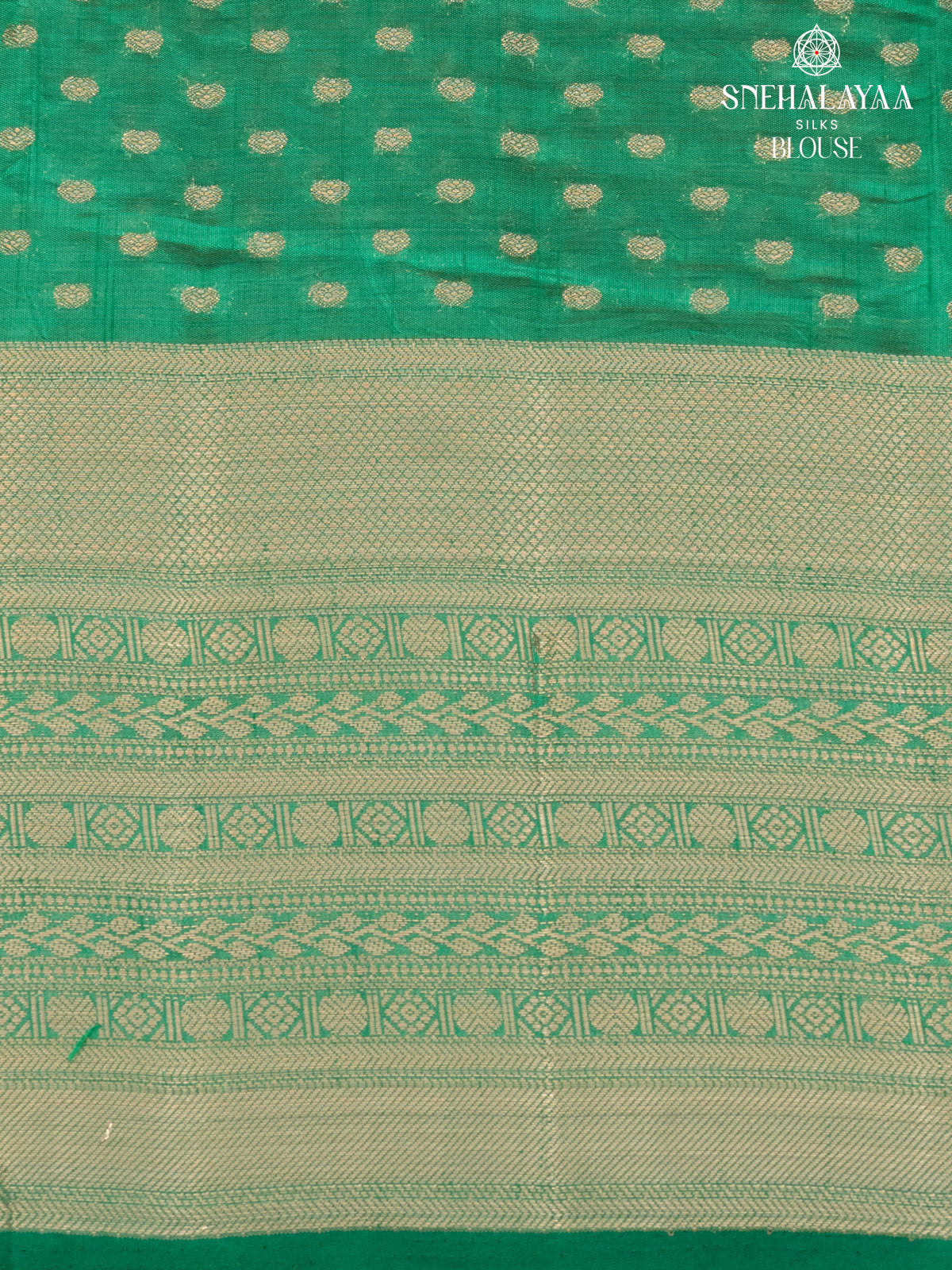Emerald Green Raw Silk Saree