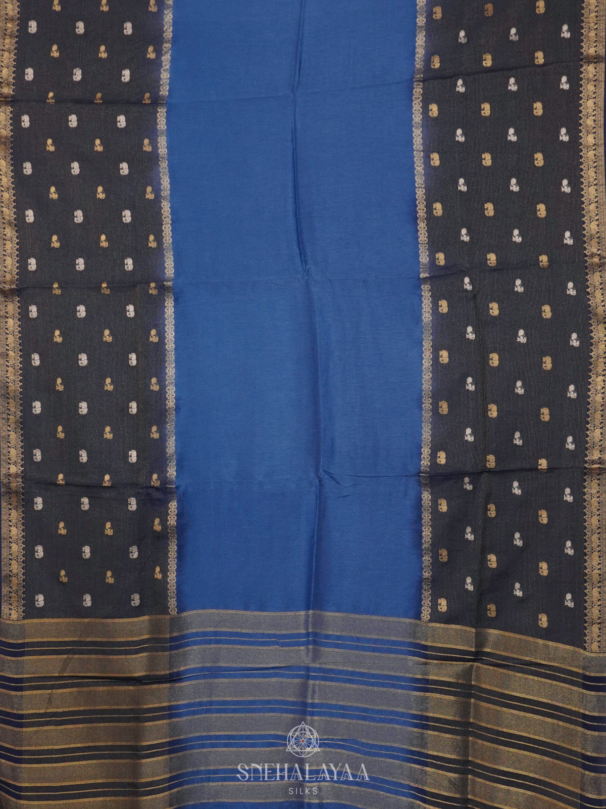 Blue Dola Silk Saree