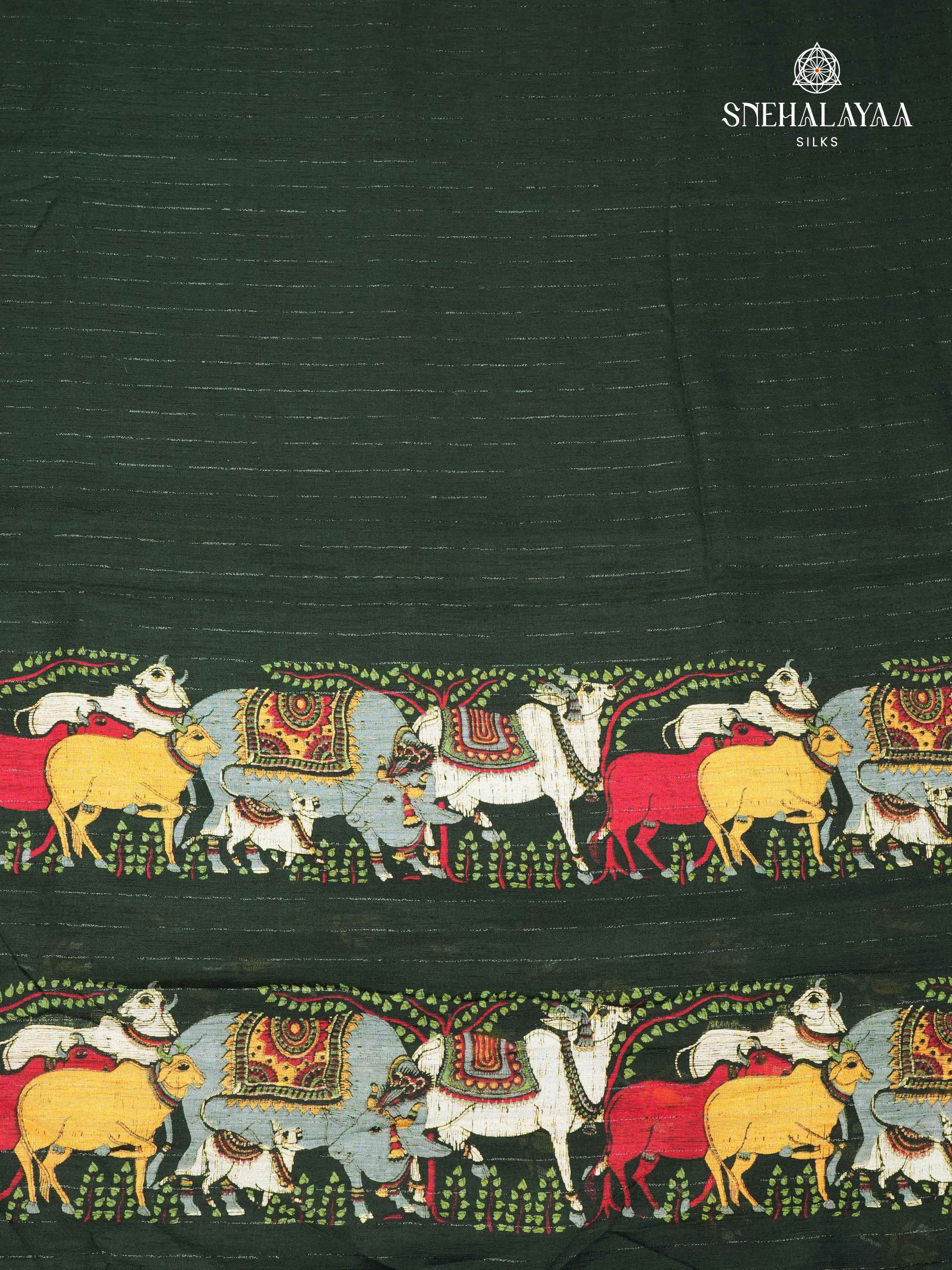 Green Dola Silk Saree