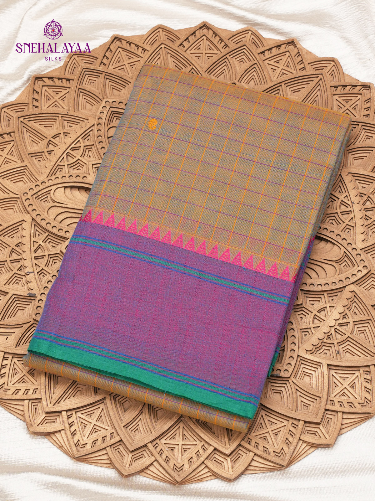 Grey Chettinad Cotton Saree