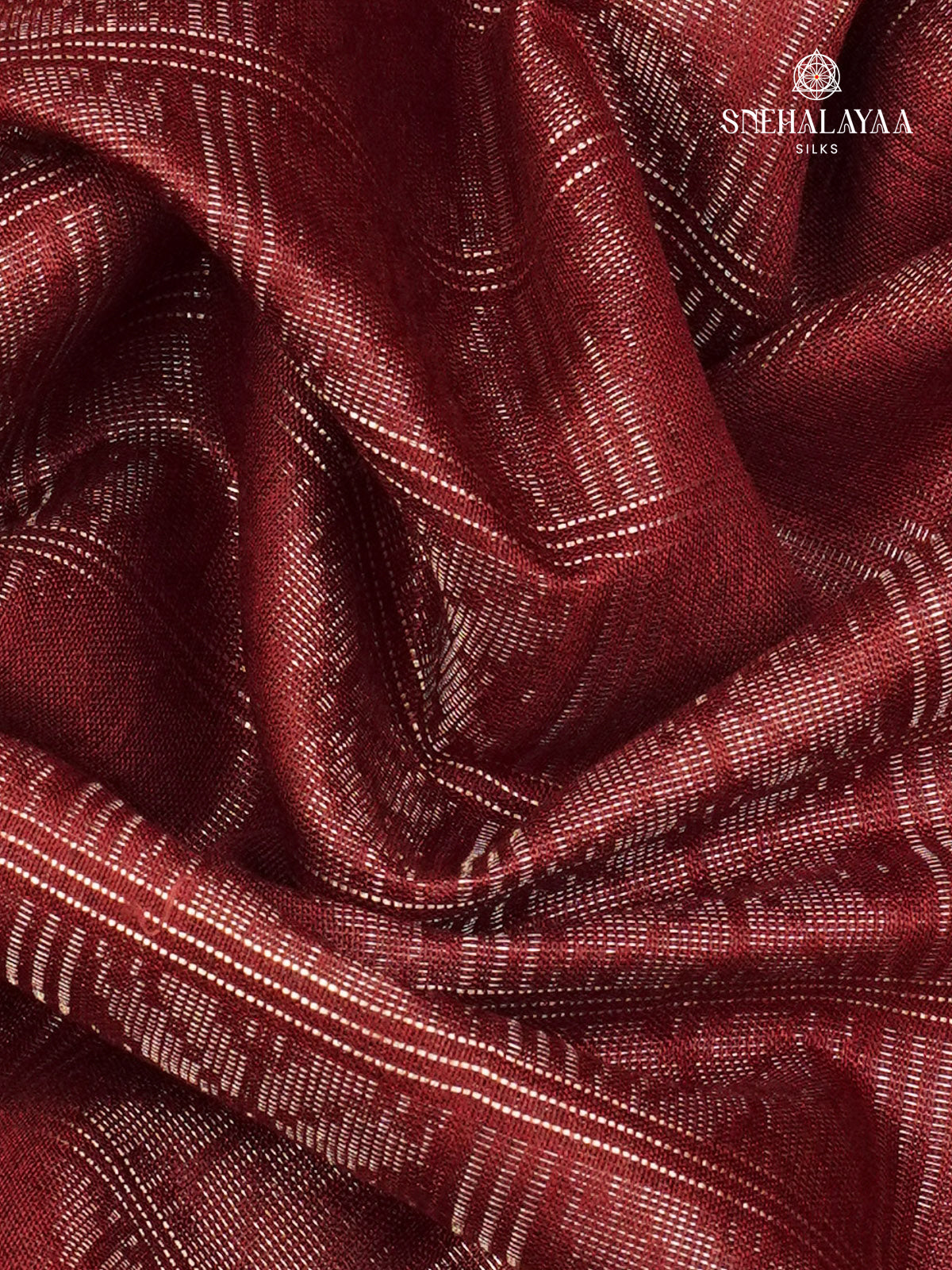 Maroon Bamboo Silk Saree