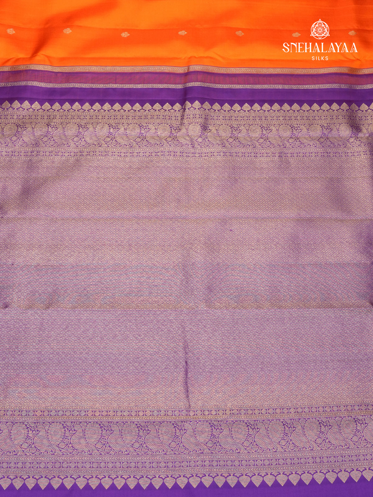 Orange Kanjivaram Silk Saree