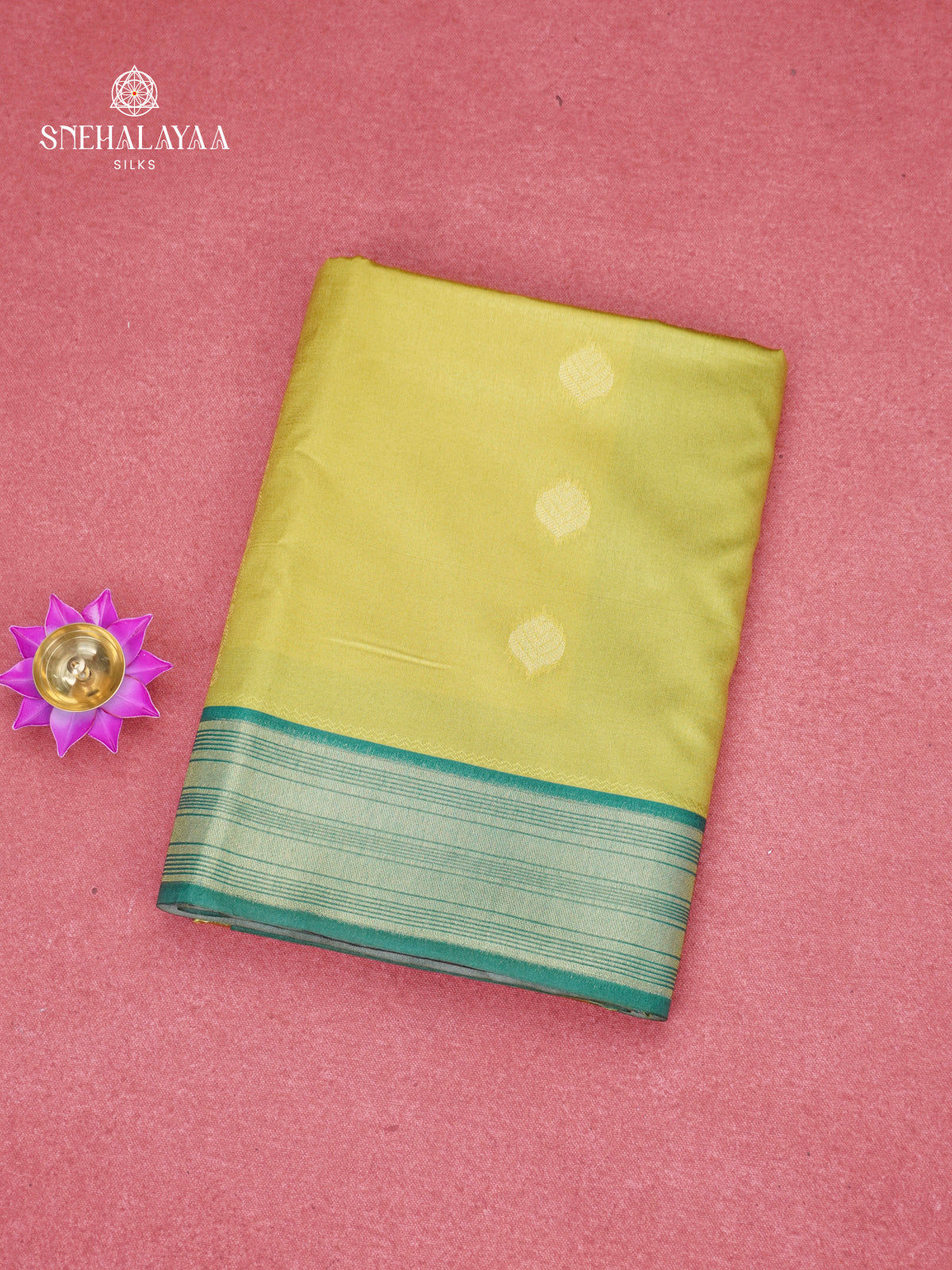 Lime Green Jute Saree
