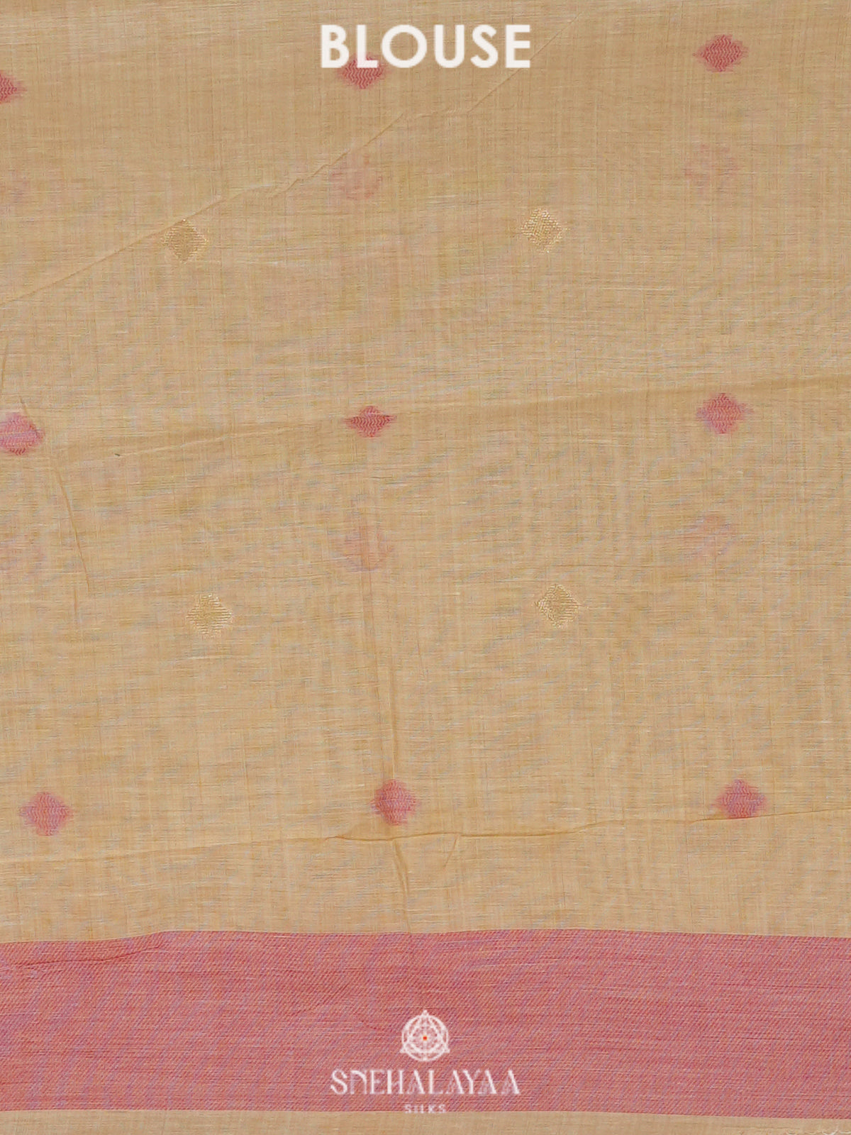 Cream Munga Cotton Saree