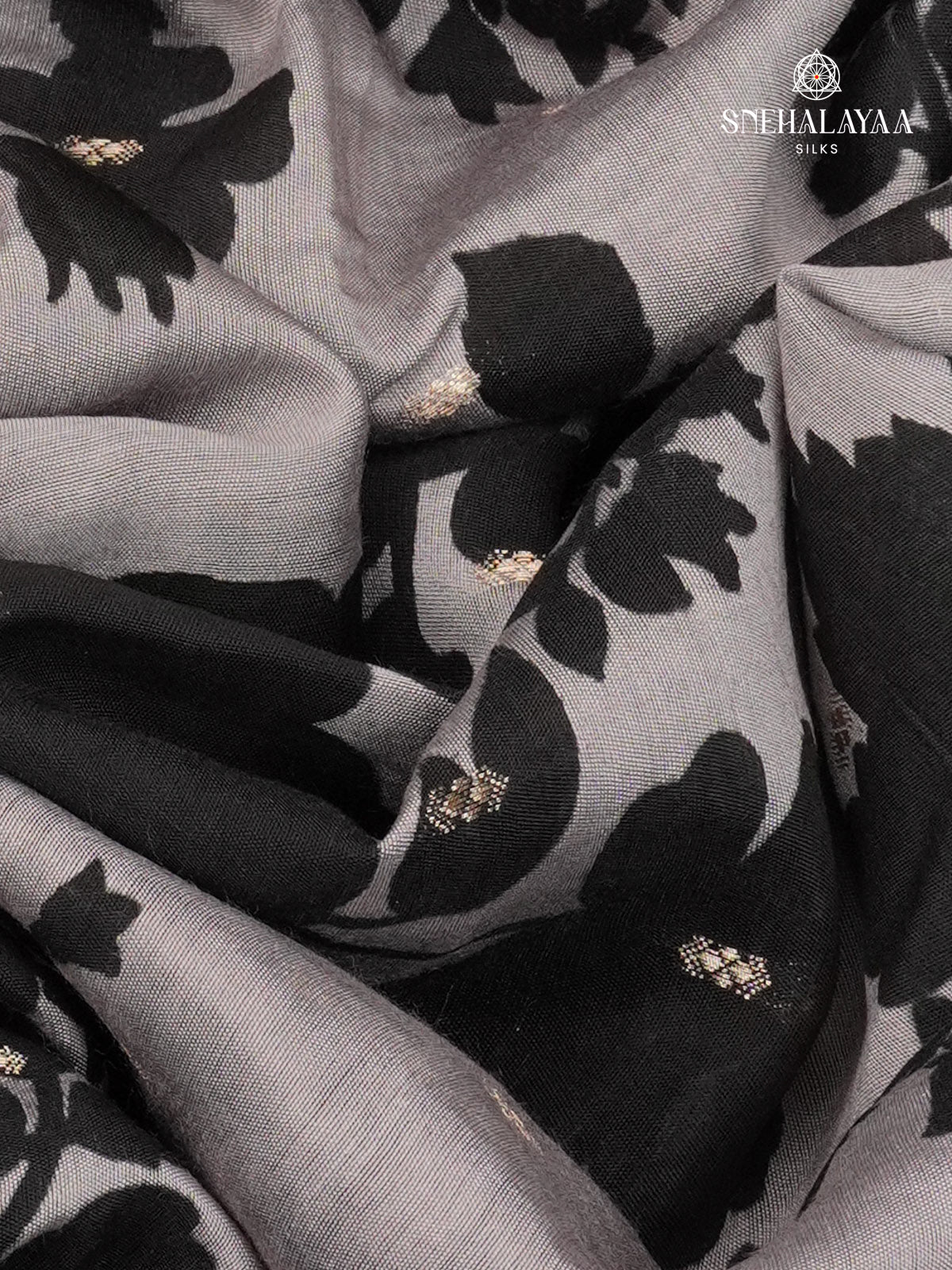 Ash Grey Chanderi Saree